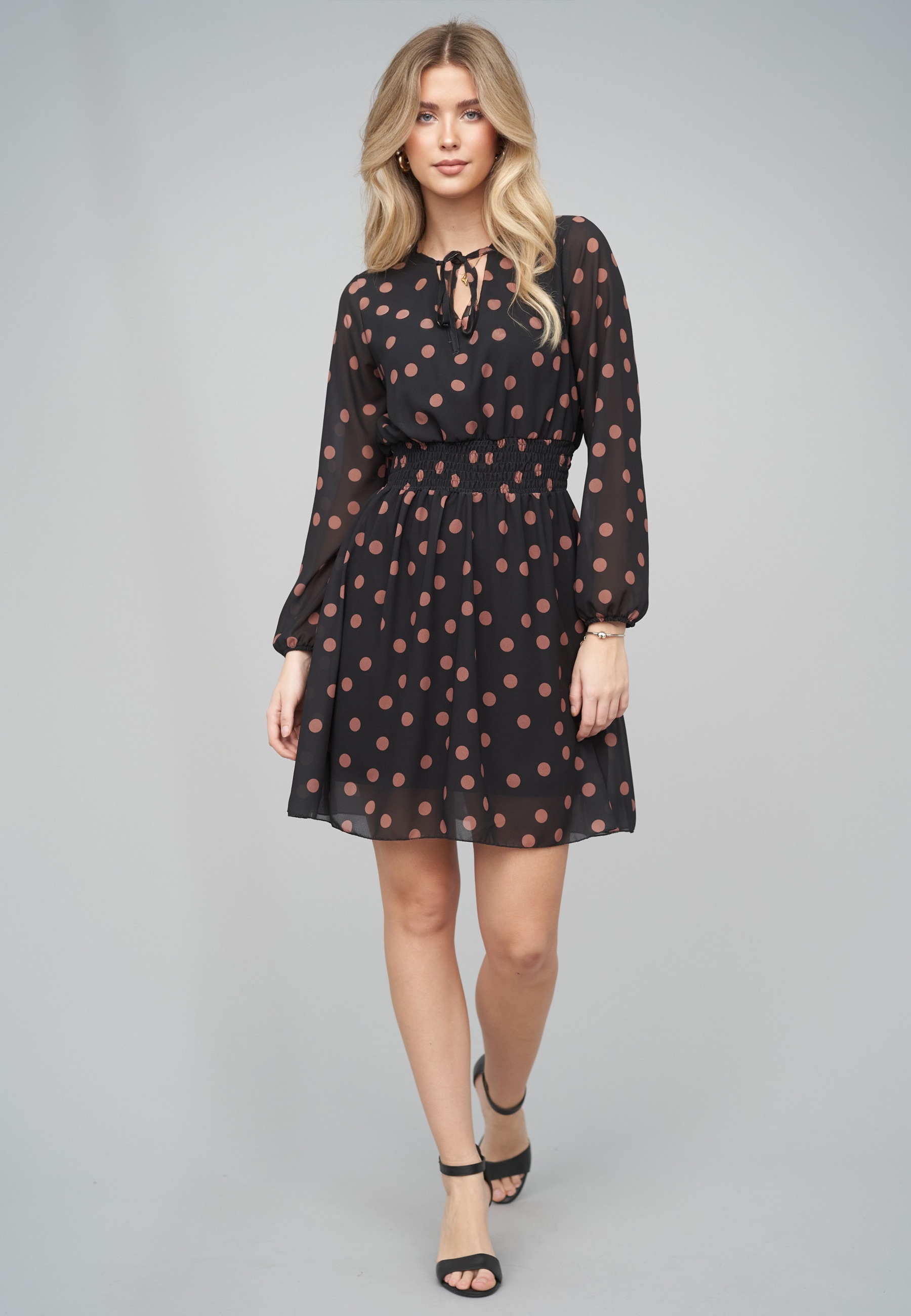 CLOUD 5IVE A-Linien-Kleid »CLOUD 5IVE Long-sleeve Dress Polka Dots« 1 tlg.