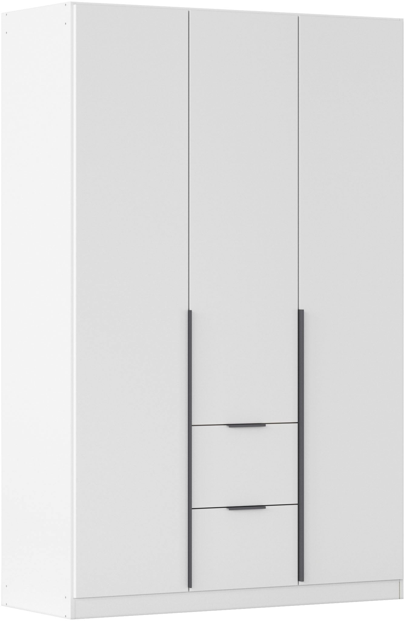 OTTO home Drehtürenschrank "Kleiderschrank Schrank Garderobe AGORDO mit Dekor- oder Hochglanzfront" in zwei Griff-Farben, Breite 136 cm, mit Außenschubkästen, Serie in 7 Breiten und 2 Höhen MADE IN GERMANY