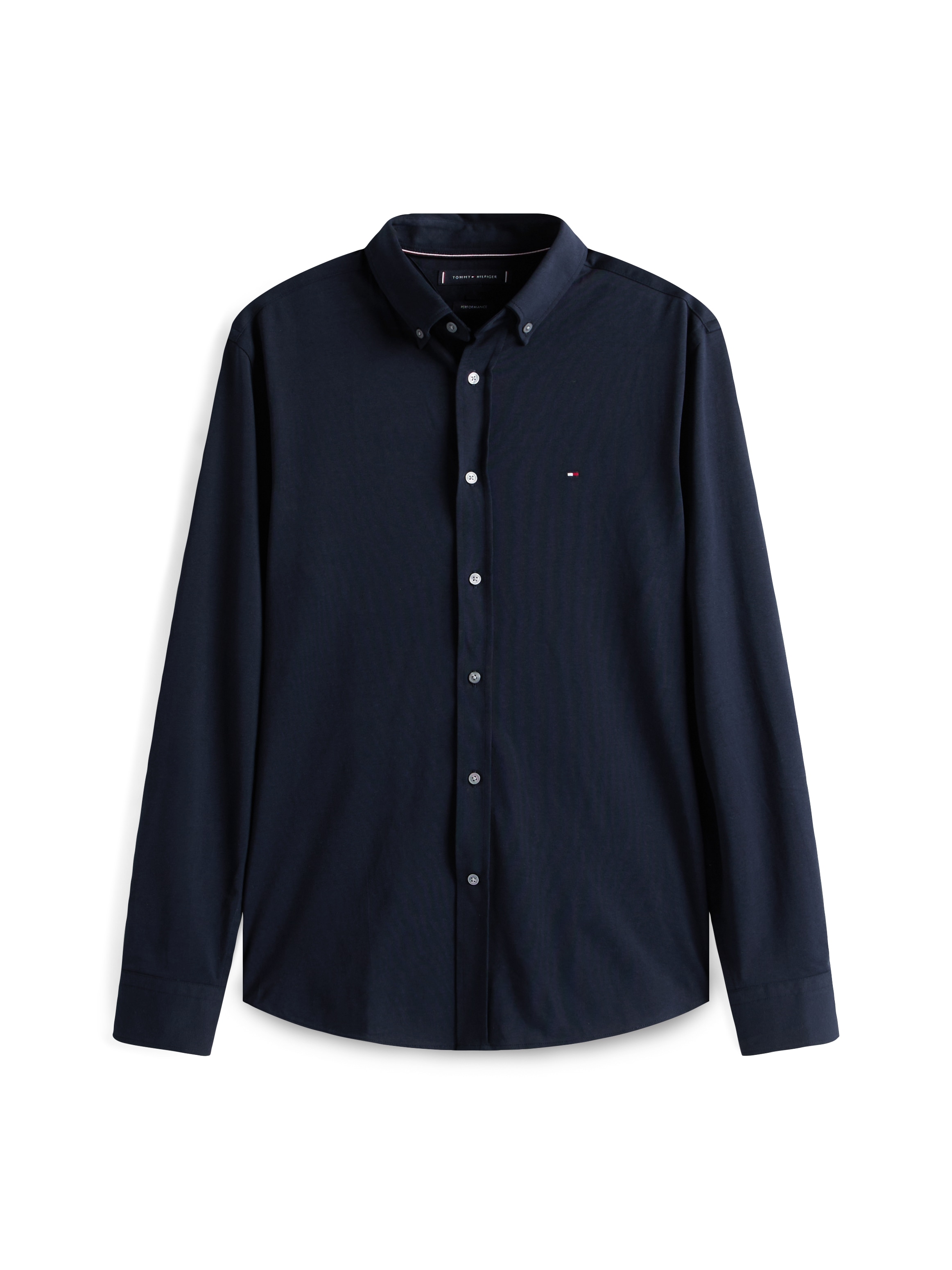 Tommy Hilfiger Businesshemd »PERFORMANCE INTERLOCK« elastisches Slim Fit mit Button-Down-Kragen