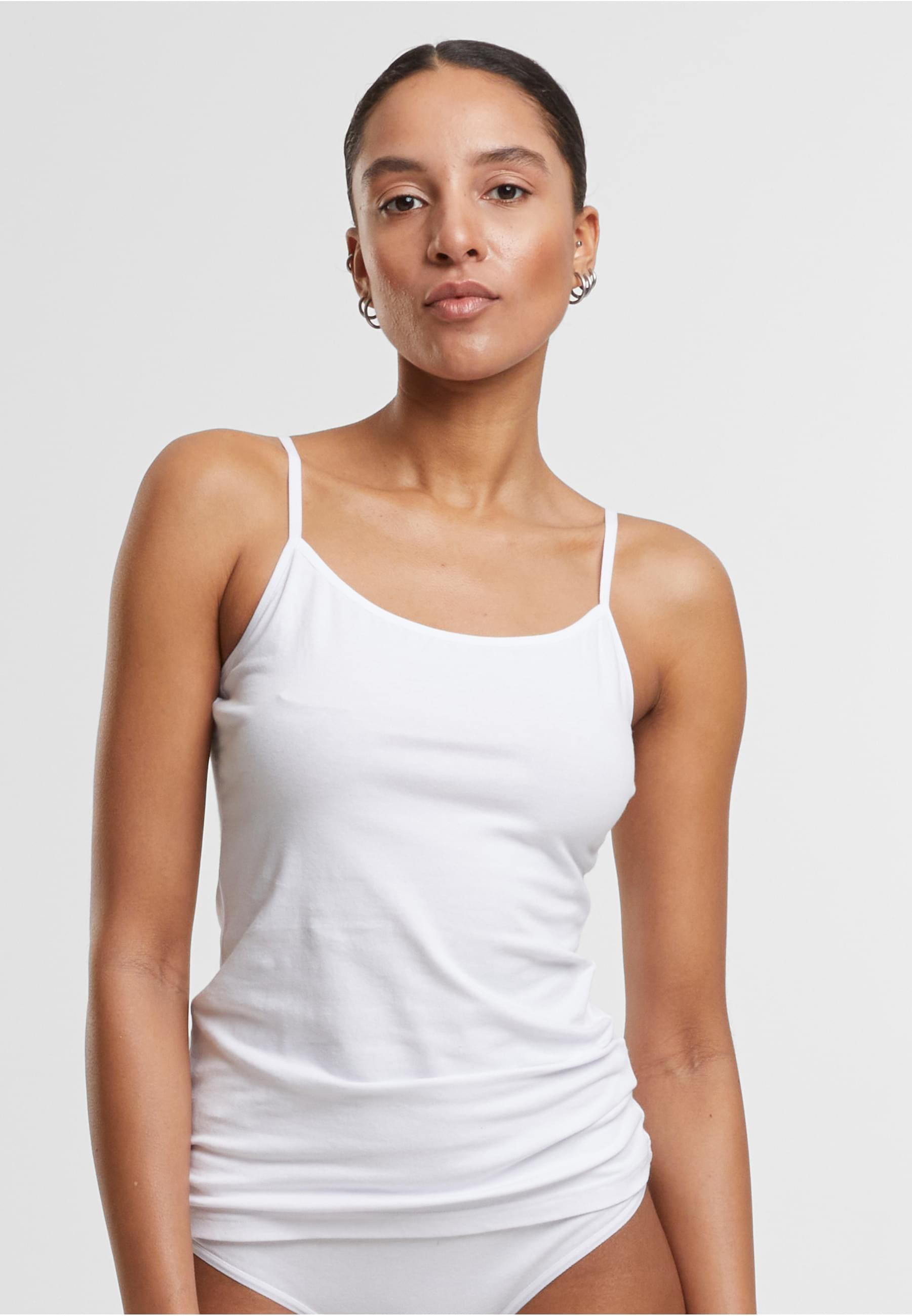 URBAN CLASSICS Muskelshirt »Urban Classics Ladies Basic Tank Top Cotton 2-Pack«, (1 tlg.)