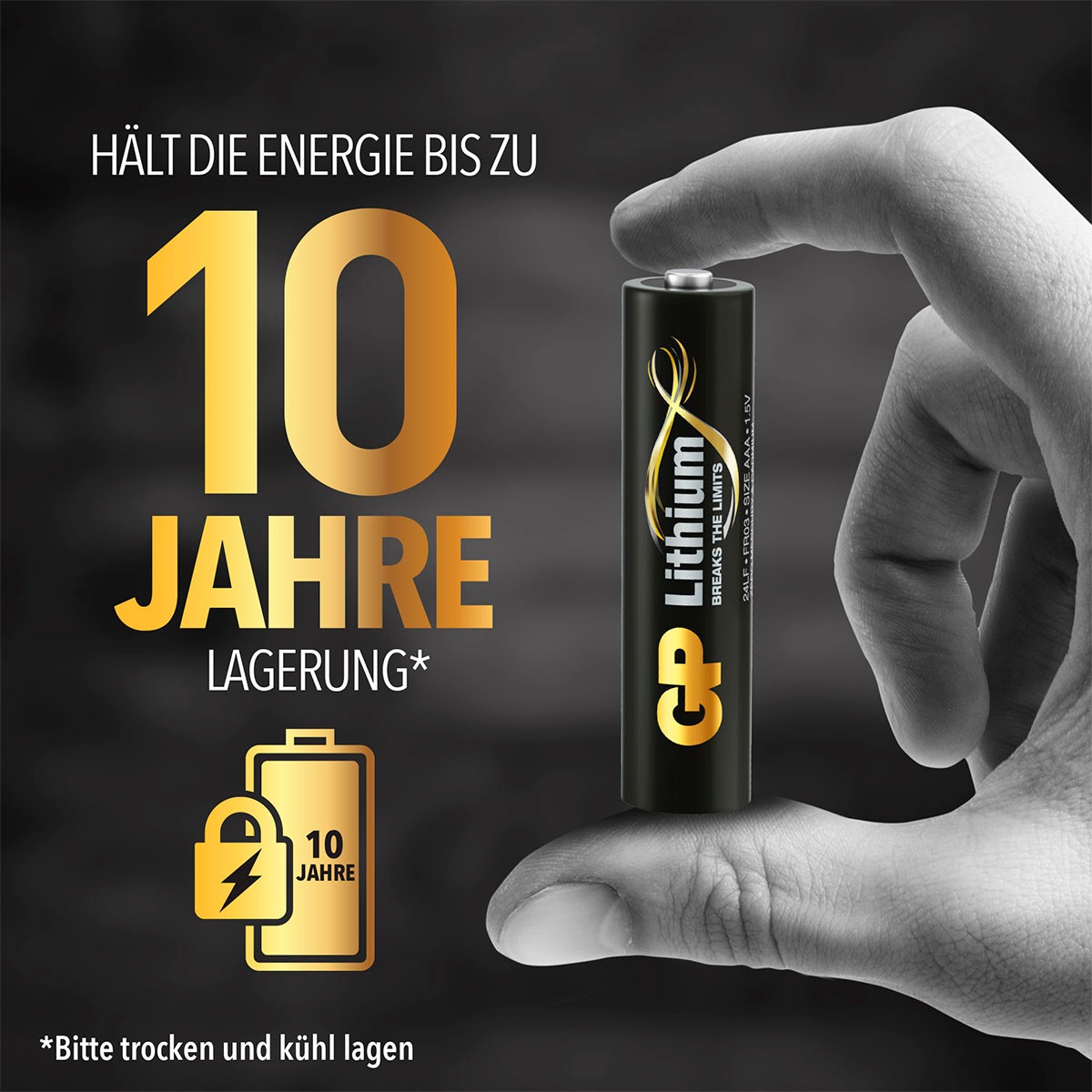 GP Batteries Batterie »AAA Lithium 1,5V 4 Stück«, FR03, 1,5 V, (4 St.)