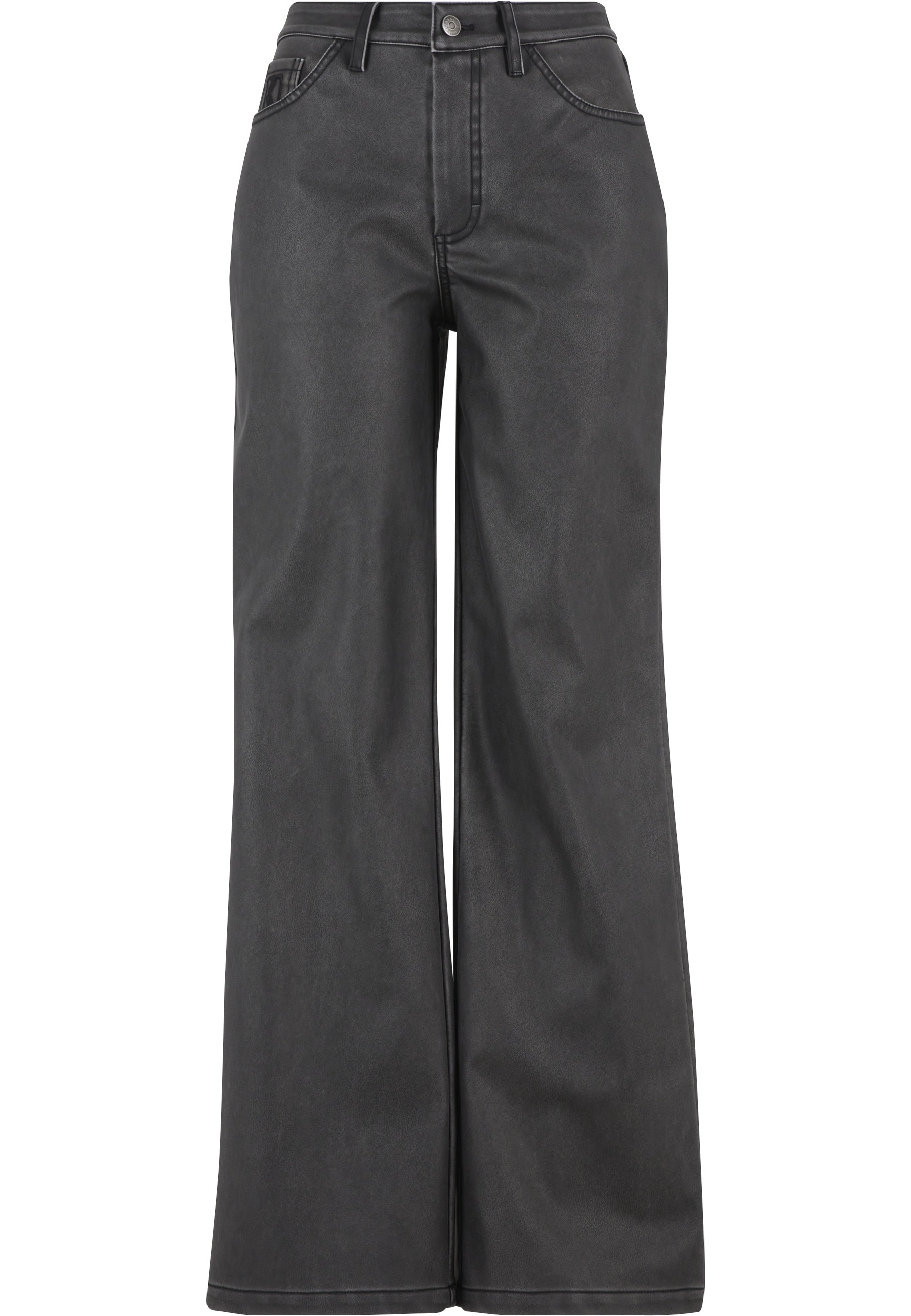 Karl Kani Stoffhose "Karl Kani Signature Pu Wide Leg Pants black" günstig online kaufen