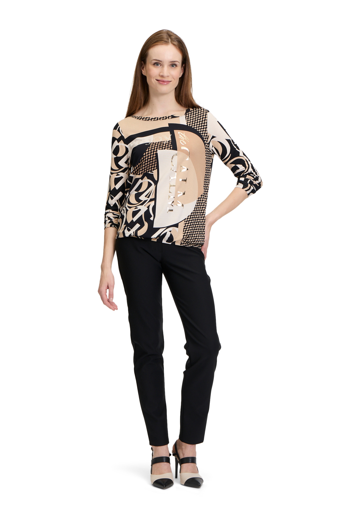 Betty Barclay Kurzarmshirt »Betty Barclay Damen Casual-Shirt mit Gummizug«, (1 tlg.), Glitzersteine
