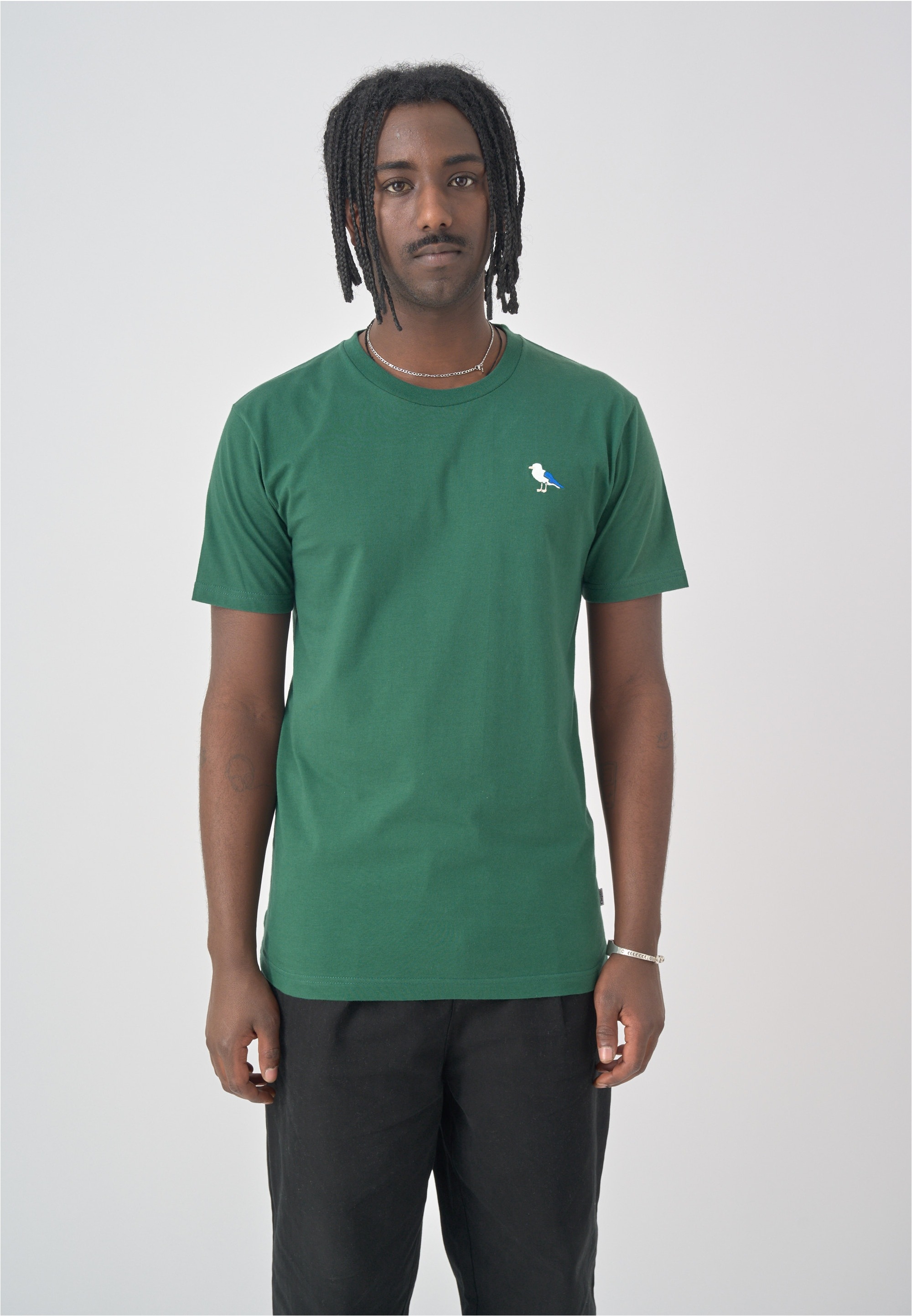 Cleptomanicx T-Shirt »Embro Gull«, (1 tlg.), mit Gull-Stickerei