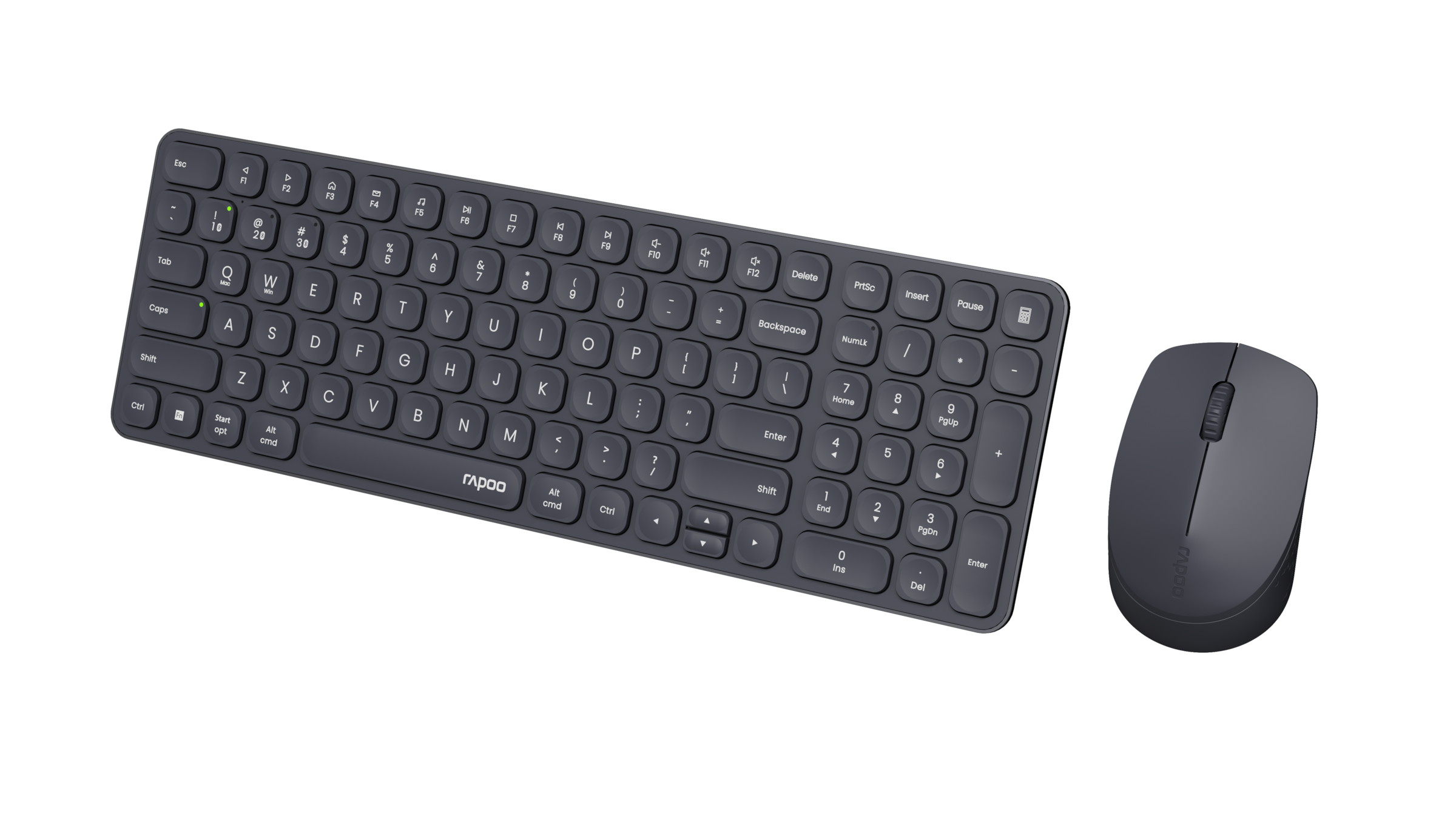 Rapoo Tastatur- und Maus-Set »9310M, Kabelloses ultraflaches Multi-Mode-Deskset«