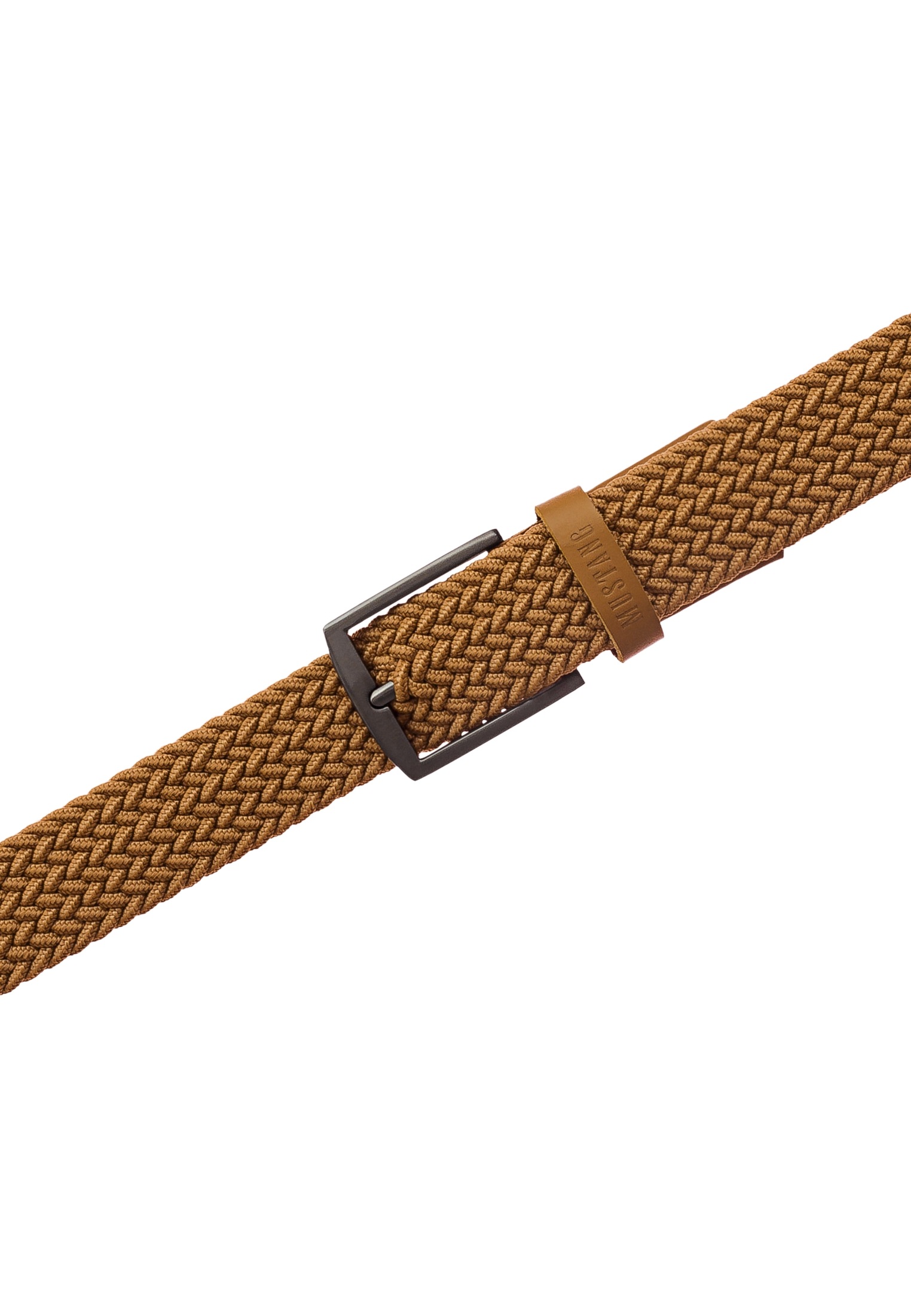 Thumbnail - MUSTANG Stretchgürtel 3,5 cm, klassische geschwärzte Dornschließe