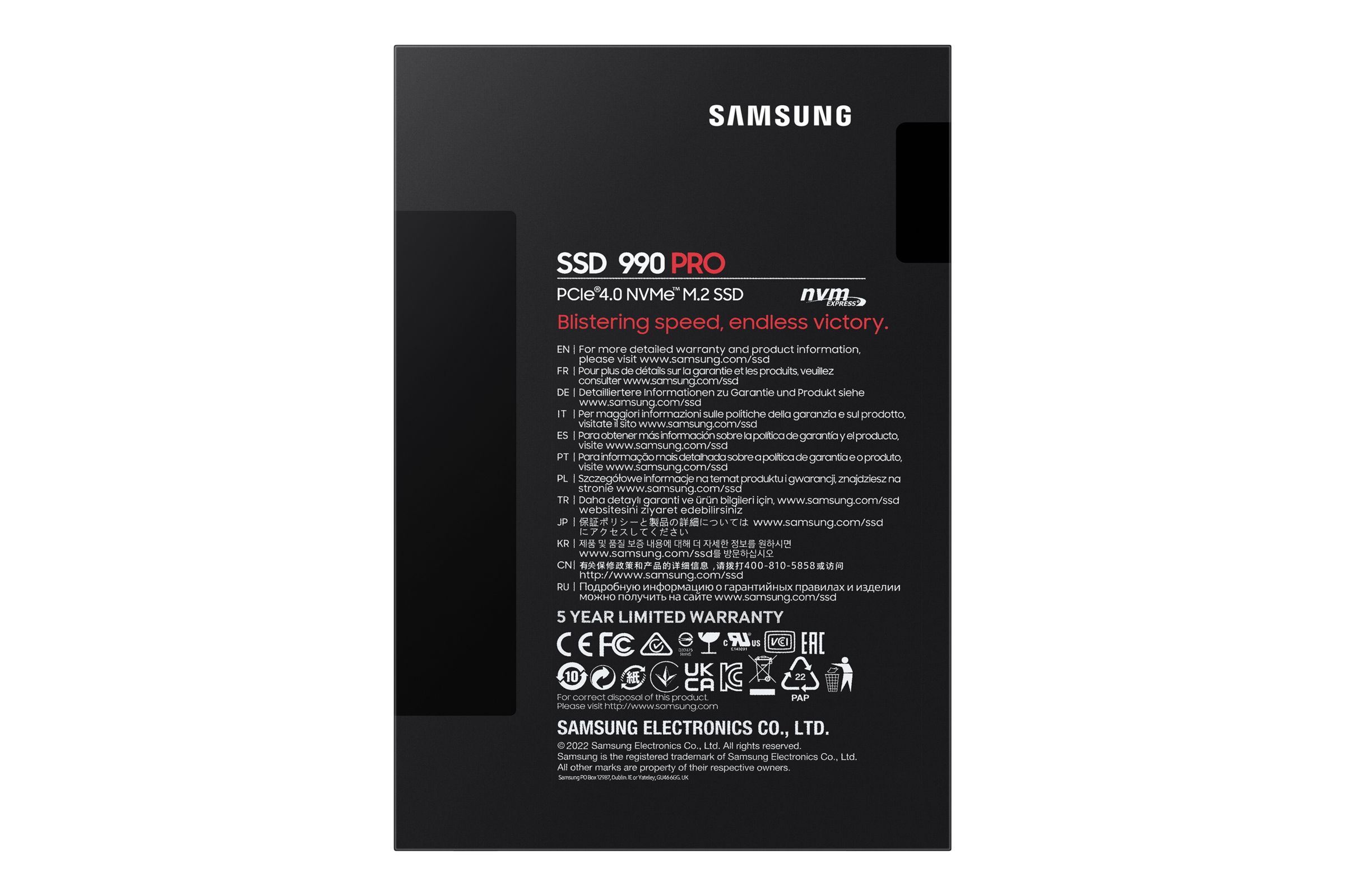 Samsung interne SSD »990 PRO«, Anschluss M.2-PCIe Gen 4.0 x4