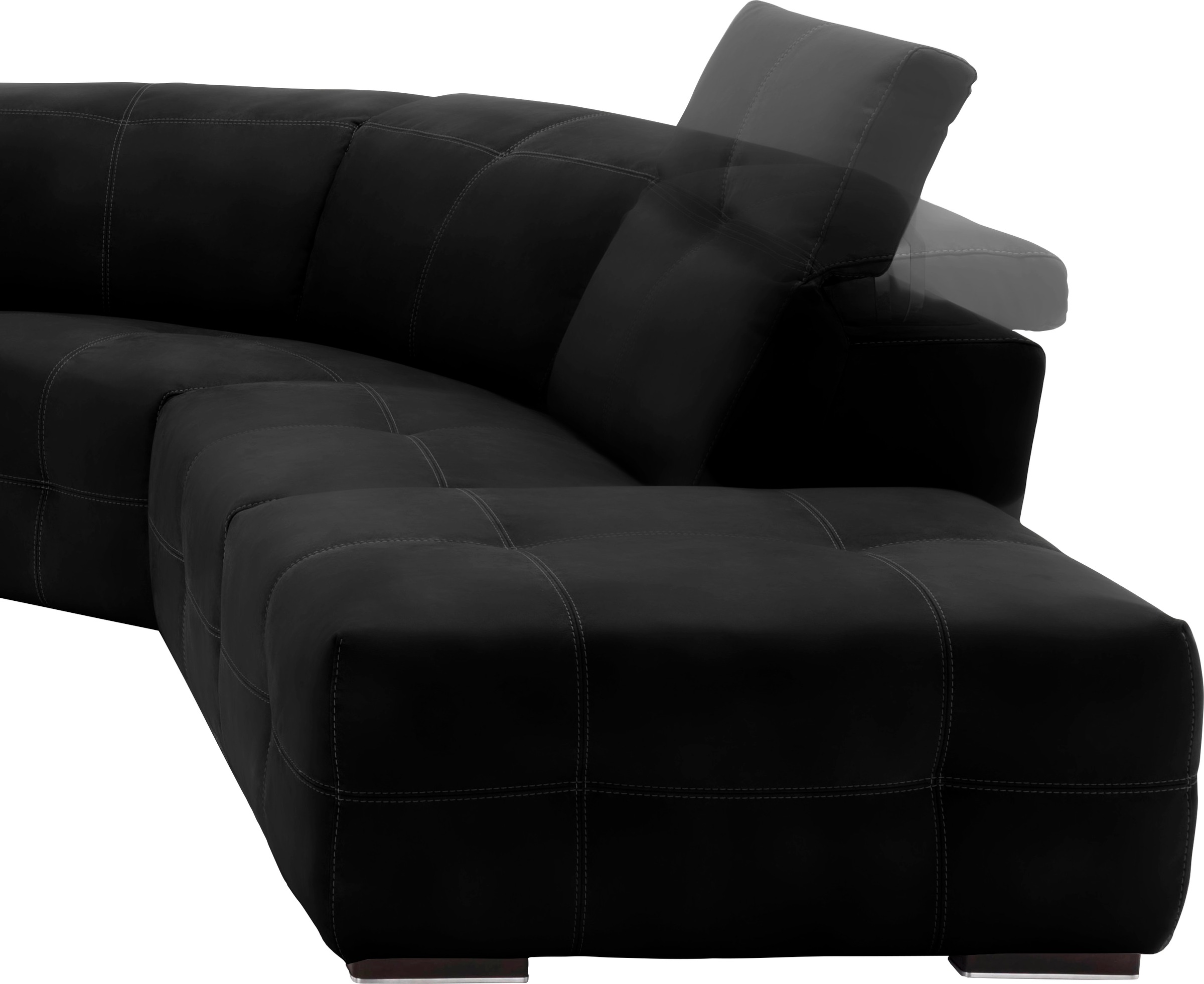 Ecksofa EGOITALIANO "Sauvanne, Designsofa der Extraklasse, elegant und bequem", grau (smoke), B:300cm H:100cm T:274cm, Leder »BULL« (echtes Rindsleder). Geschliffenes, pigmentiertes und behandeltes Rindsleder mit einer Dicke von 1, 3-1, 5 mm. Dieses Leder 5
