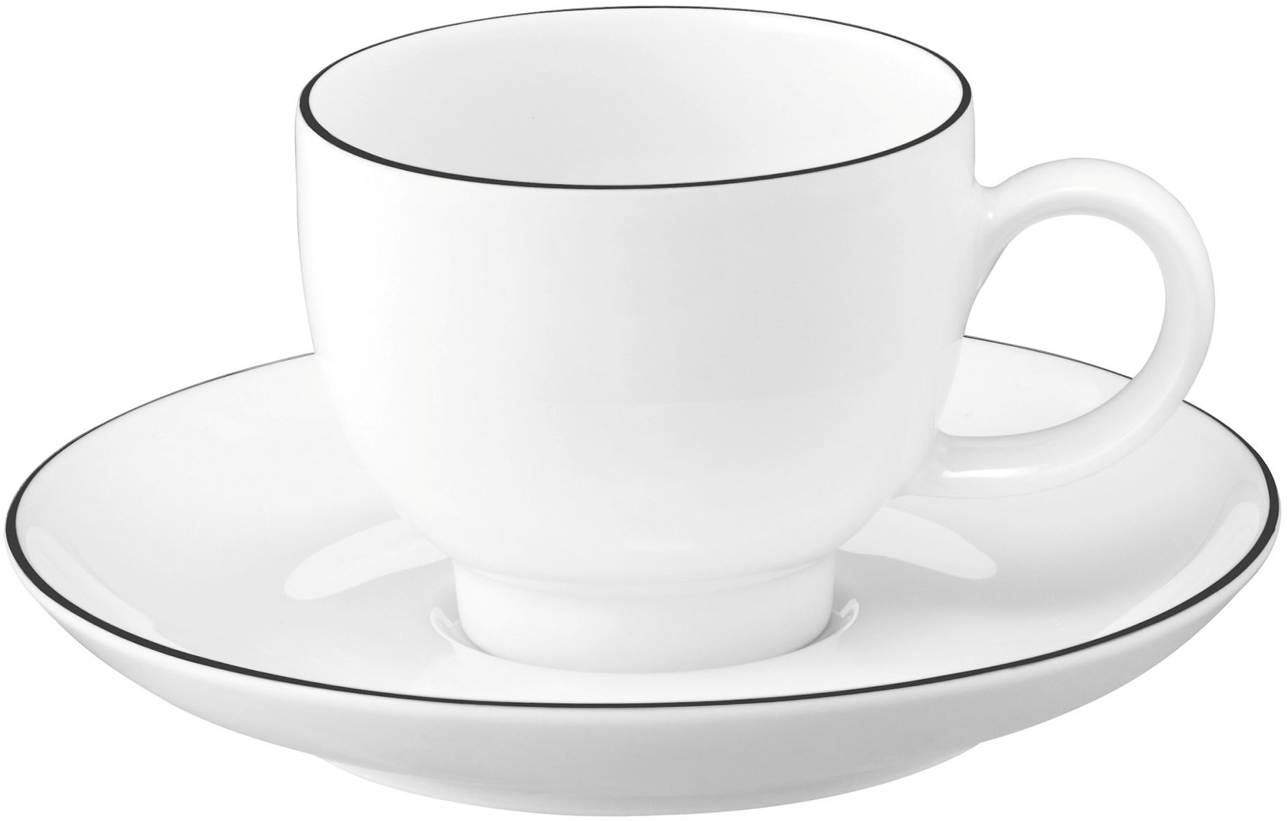 Seltmann Weiden Tasse "Lido Black Line" Kaffeeobertasse 0,22 l günstig online kaufen