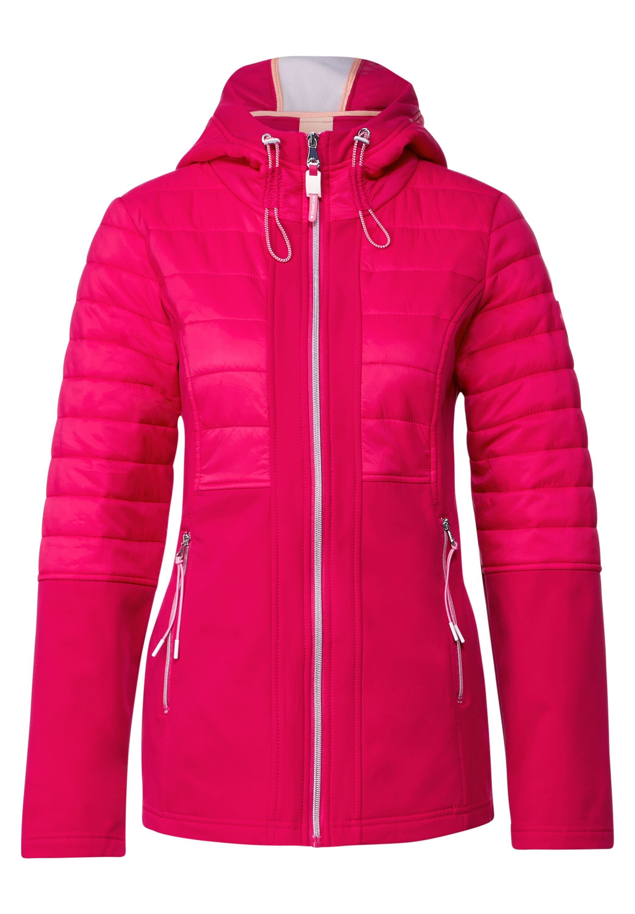 STREET ONE Softshelljacke, mit Kapuze, mit Materialmix
