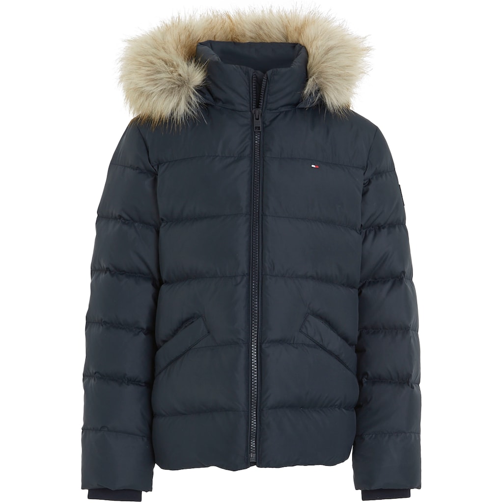 Tommy Hilfiger Daunenjacke »ESSENTIAL DOWN FUR HOOD JACKET«, mit Kapuze