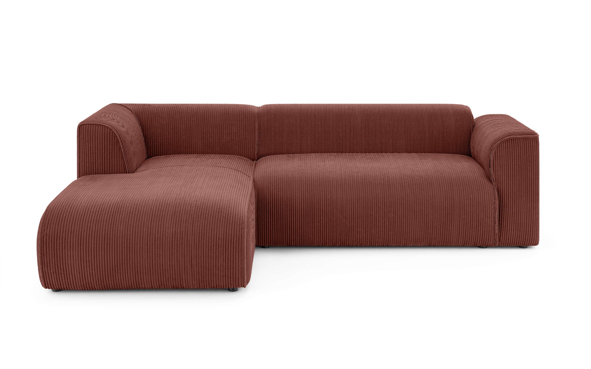 INOSIGN Ecksofa »MERID L-Form (257 cm), zeitlos & stilvolles Design,«, Aufwendig gepolstert, in Cord, Chenille und Struktur