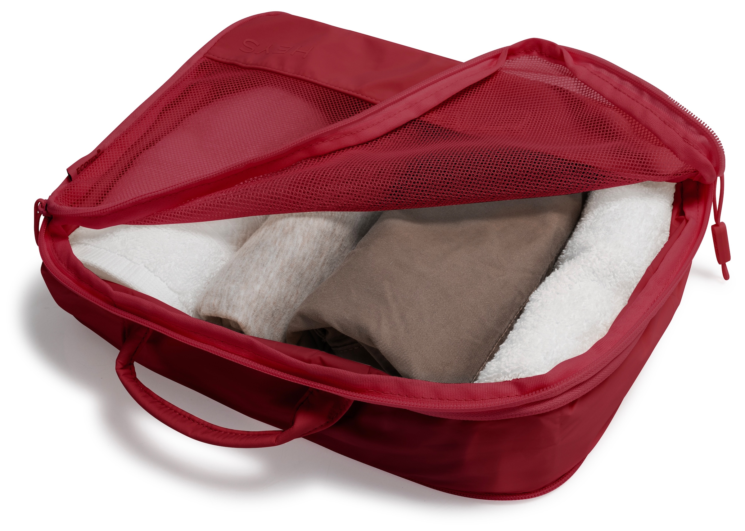 Heys Kofferorganizer »Ecotex Compression Packing Cube«, (Set, 4 tlg.), komprimierbare Packwürfel, Packtaschen, Organizer für Koffer
