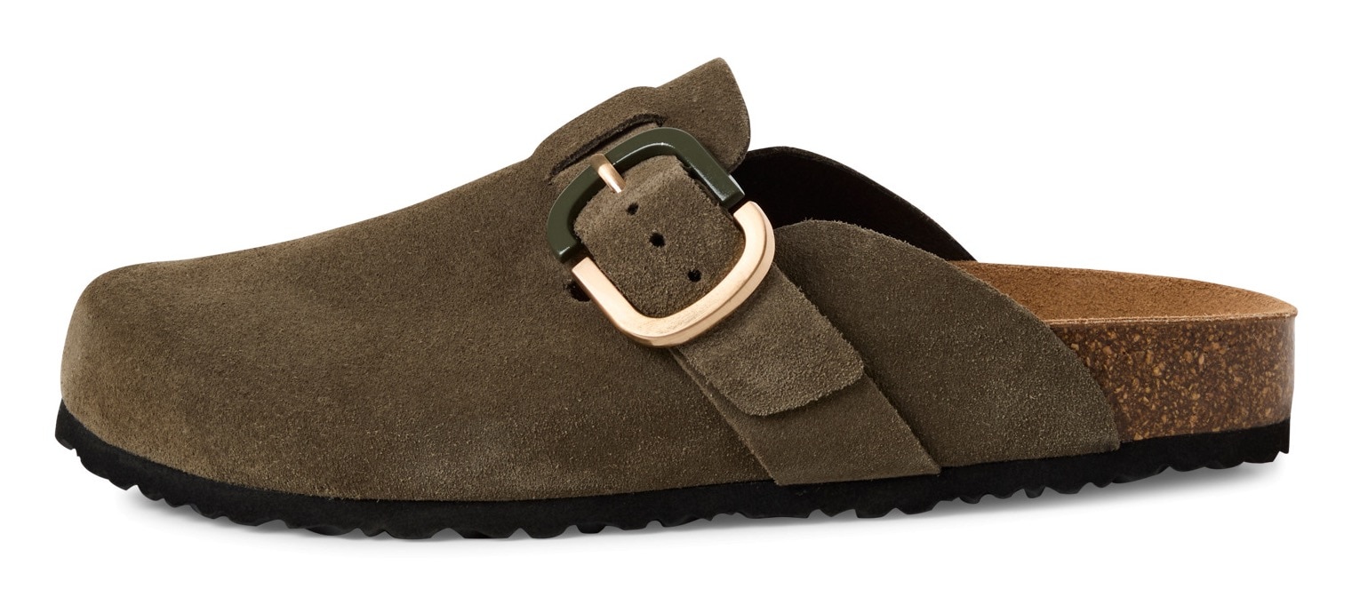 Tamaris Clog, Hausschuh, Schupfschuh, Bequemschuh mit verstellbarer Schnalle