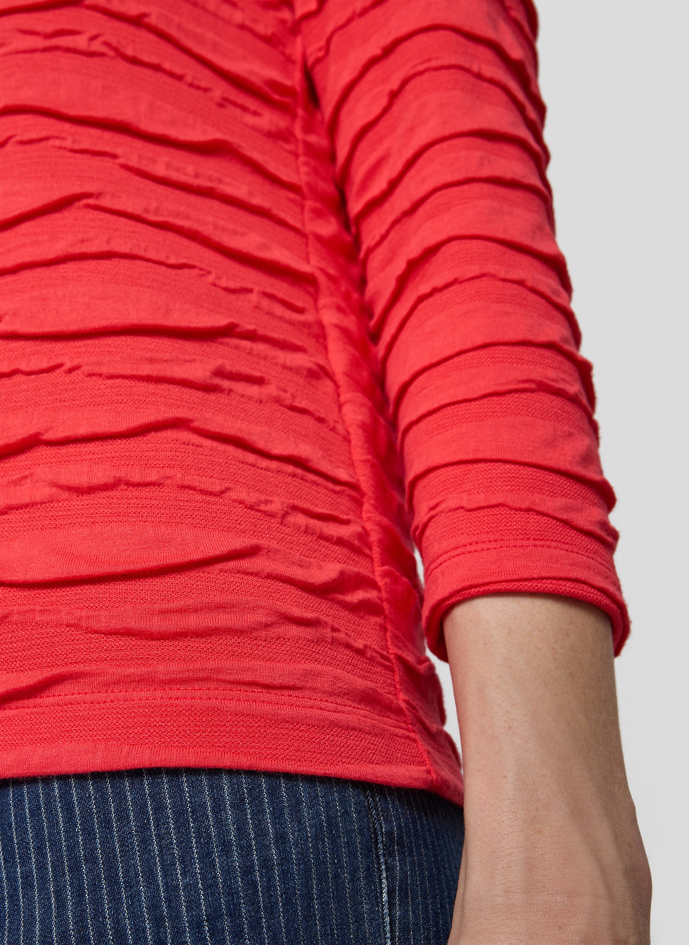 Rabe 3/4 Sleeve Shirt Coral Size 50 3