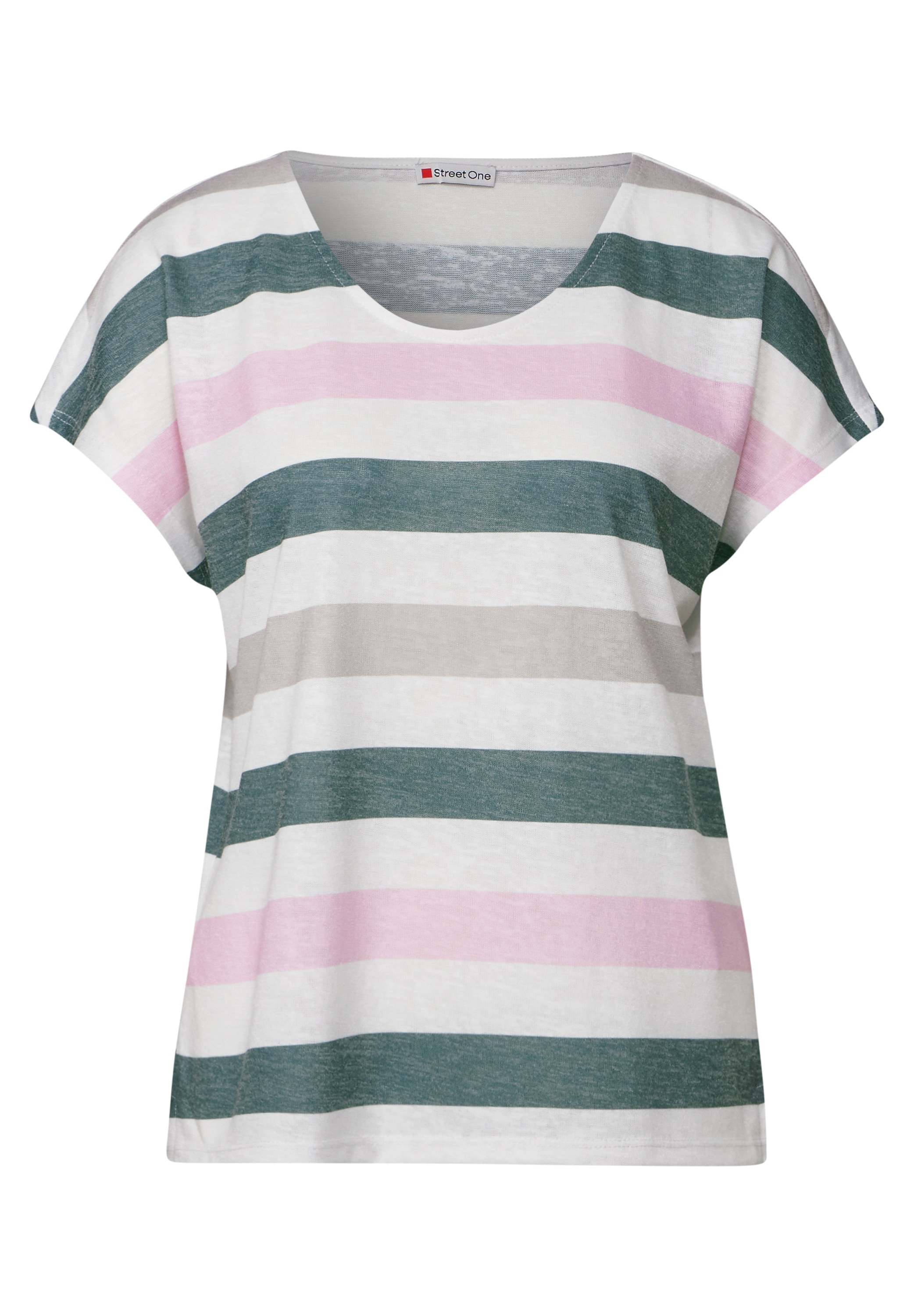 STREET ONE Shirttop, mit Streifen Muster
