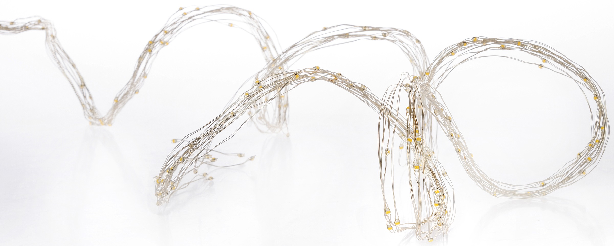 Dekoobjekt "LED-Lichterkette, Weihnachtsdeko", silber, MYFLAIR MÖBEL & ACCESSOIRES, Dekofiguren, mit 180 Mikro LEDs, Länge ca. 150 cm