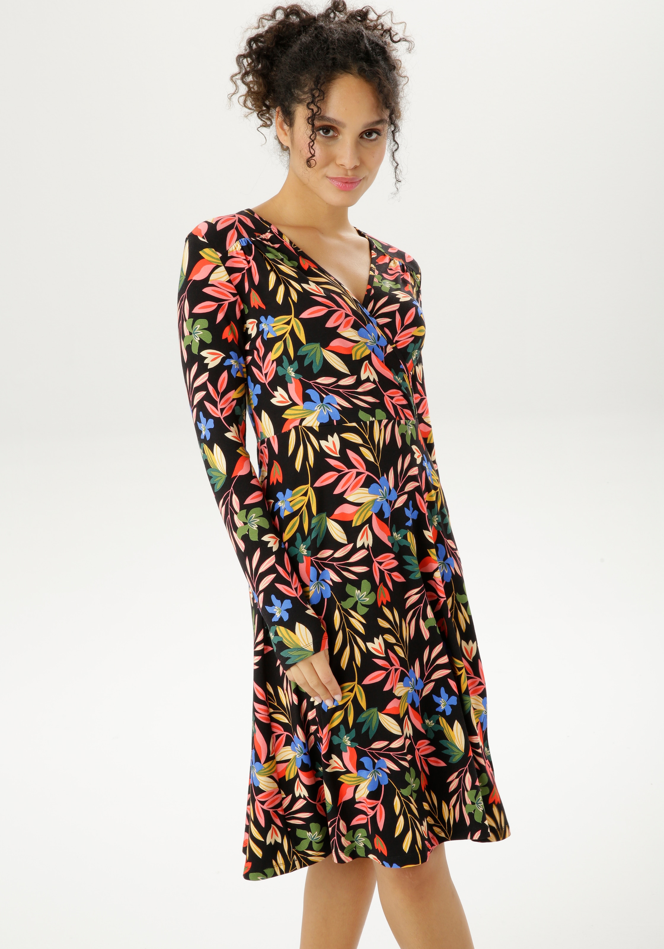 Aniston CASUAL Jerseykleid, in Wickel-Optik - NEUE KOLLEKTION online  bestellen | BAUR | Jerseykleider