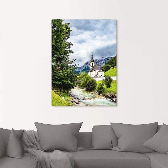 Artland Wandbild »Pfarrkirche Sankt Sebastian in Ramsau«, Berge &  Alpenbilder, (1 St.), als Alubild, Leinwandbild, Wandaufkleber oder Poster  in versch. Größen kaufen | BAUR