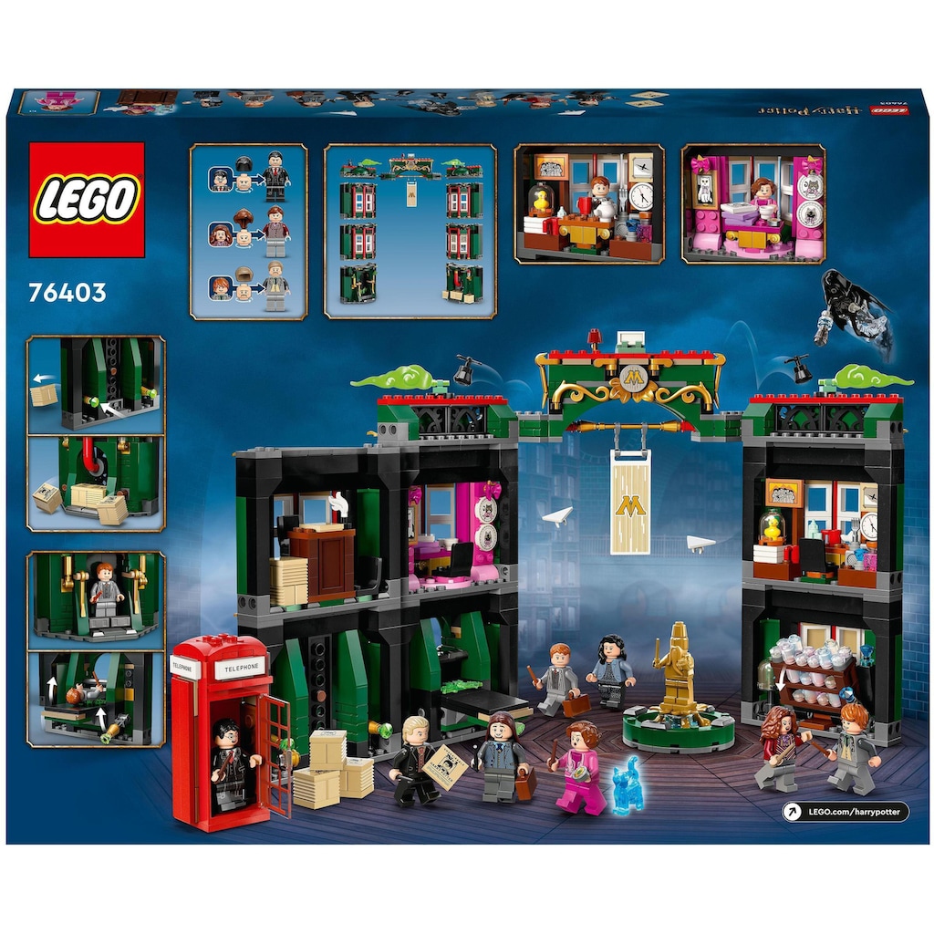 LEGO® Konstruktionsspielsteine »Zaubereiministerium (76403), LEGO® Harry Potter«, (990 St.)