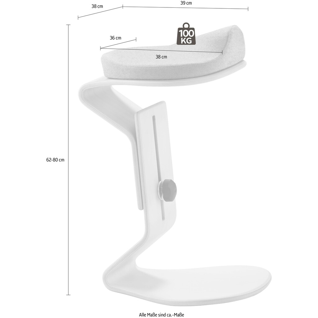 Mayer Sitzmöbel Arbeitshocker »Hocker myERCOLINO mit Comfortsitz«