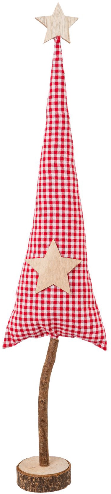 Creativ deco Dekobaum »Weihnachtsdeko rot«, aus Stoff in 2 Größen: 30x9 cm, 40x13 cm