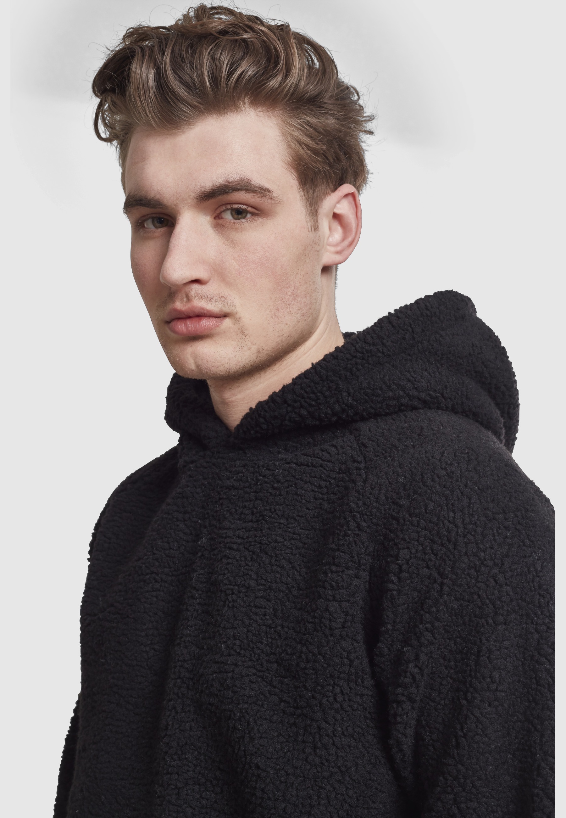 URBAN CLASSICS Rundhalspullover »Urban Classics Herren Sherpa Hoody« 1 Stk.