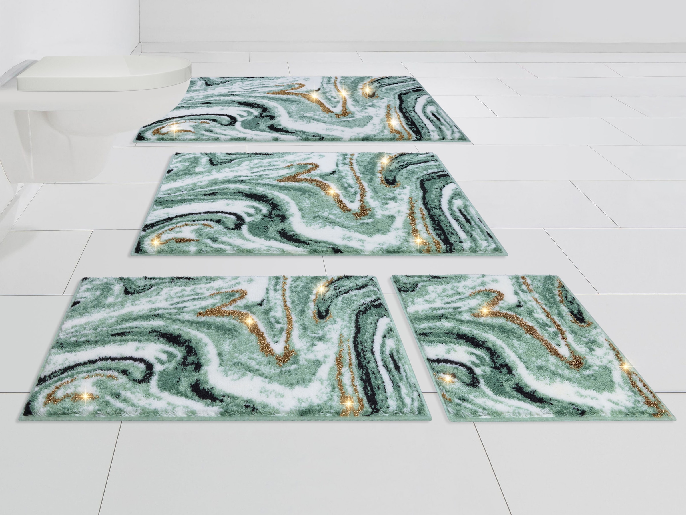 my home Badematte "Gloria" Höhe 20 mm rutschhemmend beschichtet fußbodenhei günstig online kaufen