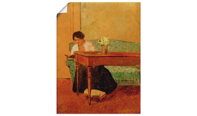 Artland Wandbild »Elisabeth auf grünem Sofa, lesend«, Frau, (1 St.), in vielen Größen... kaufen