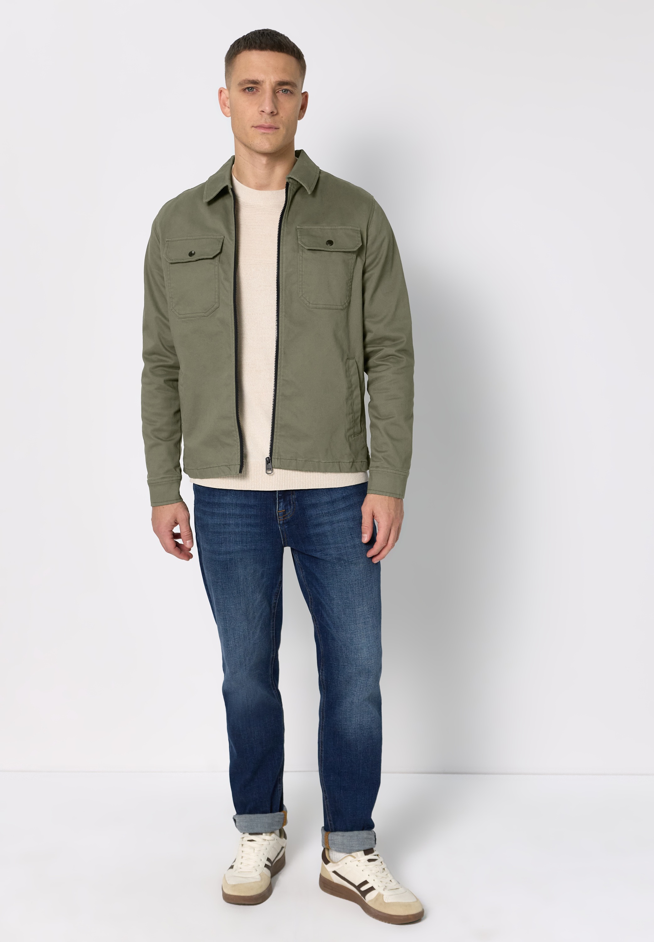 STREET ONE MEN Kurzjacke ohne Kapuze mit Brusttaschen