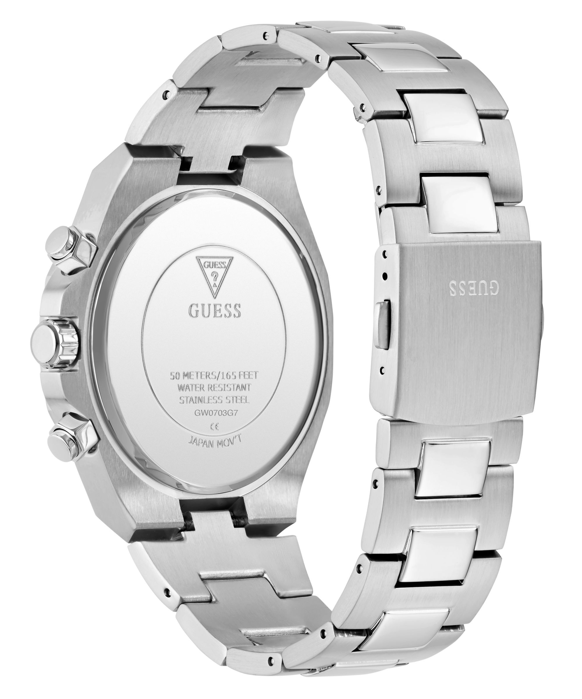 Guess Quarzuhr »GUESS-EQUITY« Armbanduhr, Herrenuhr, Edelstahlarmband, analog, Wochentag, Tag