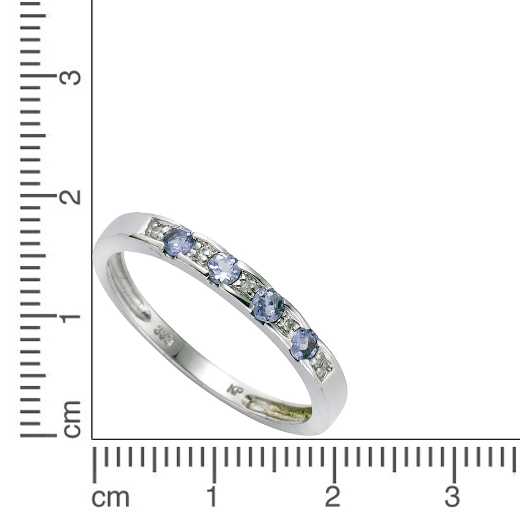 Diamonds by Ellen K. Fingerring »333/- Weißgold Tansanit Diamant 0,025ct.«