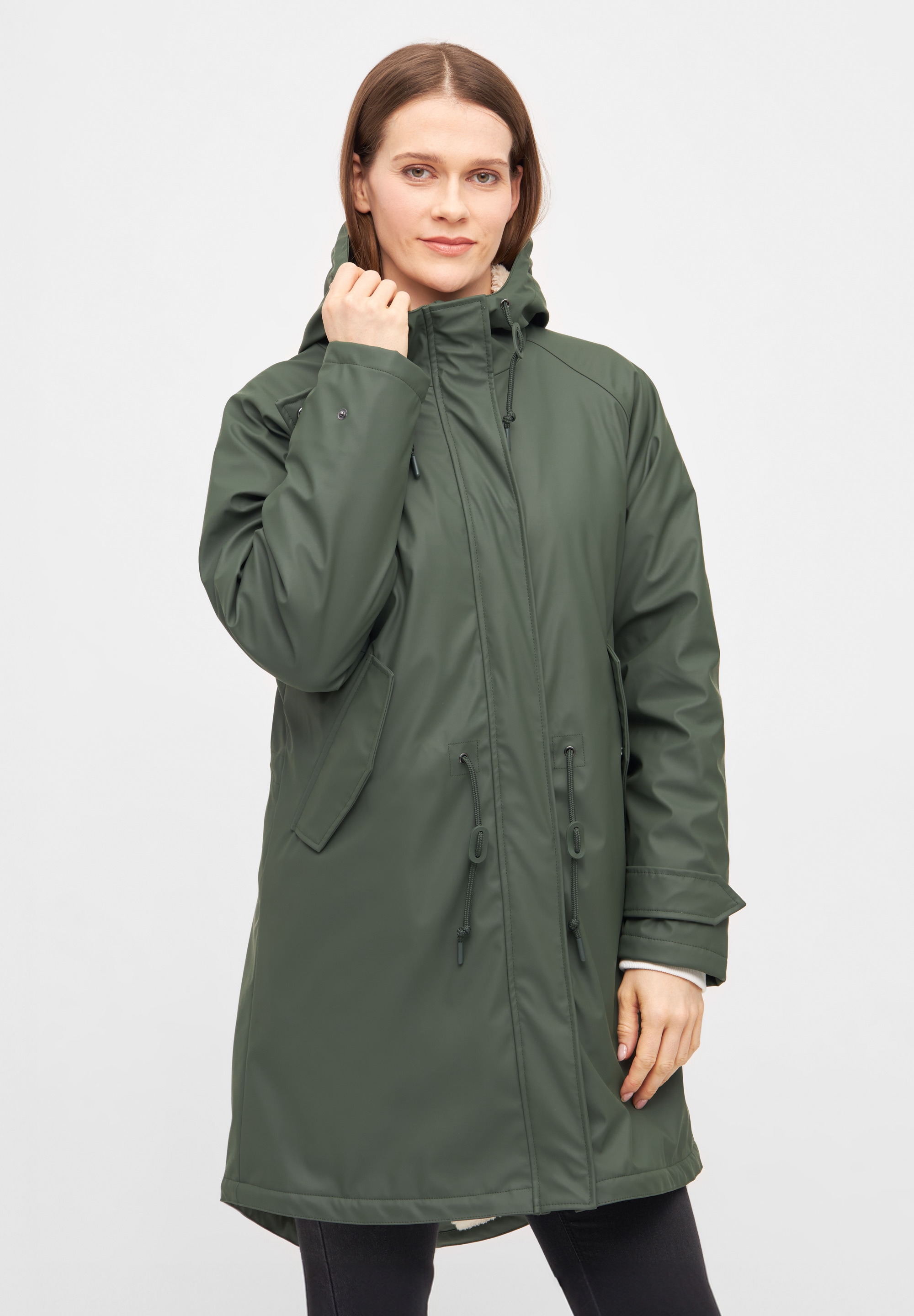 Derbe Regenmantel "Tidaholm", Wasserabweisend, winddicht, Teddylining günstig online kaufen
