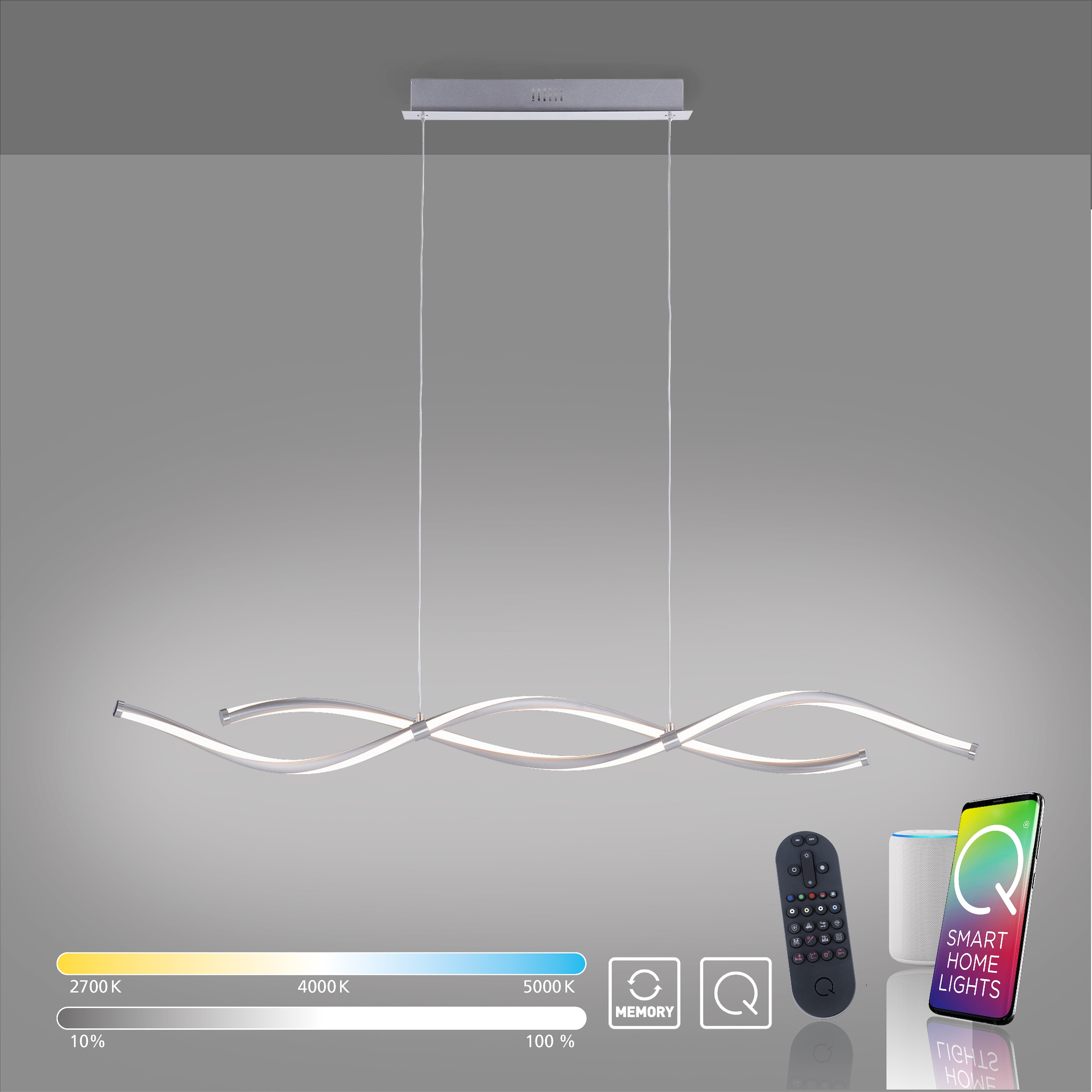 Neuhaus Q SMART HOME LIGHTS LED Pendelleuchte »Q-MALINA« LED-Board 1 Stk. warmweiß - kaltweiß