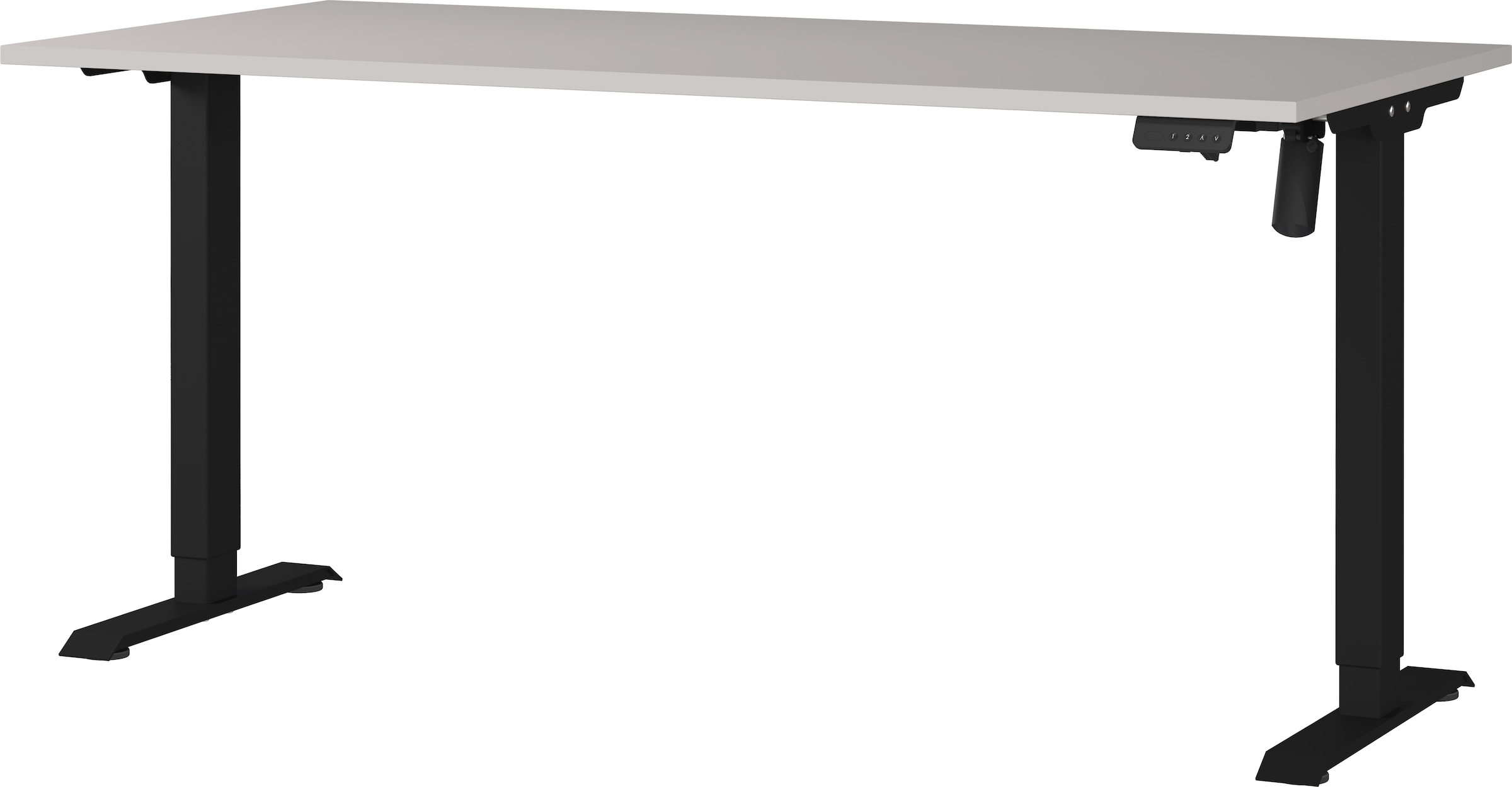 GERMANIA Schreibtisch "Boras" Breite 120/140/160/180 cm, Metallgestell, elektrisch höhenverstellbar