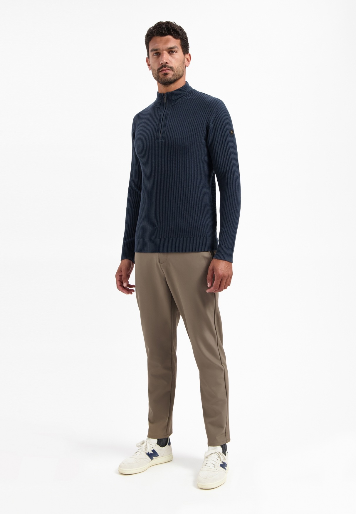 Thumbnail - NO EXCESS Stehkragenpullover "No Excess Schwerer gerippter Strickpullover"