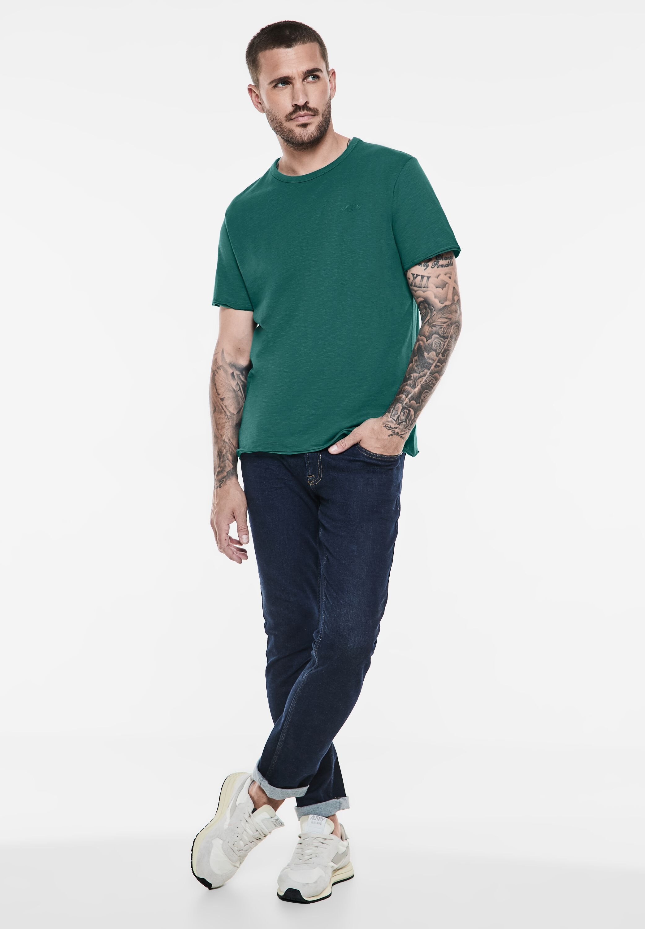 STREET ONE MEN T-Shirt, aus reiner Baumwolle
