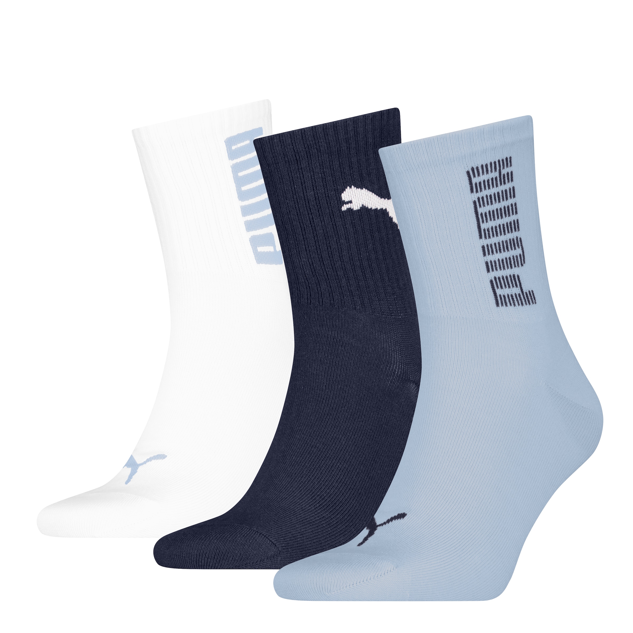 PUMA Socken "PUMA UNISEX RIB LOGO SHORT SOCK" 3 Paar tlg. mit Logo und Logo günstig online kaufen
