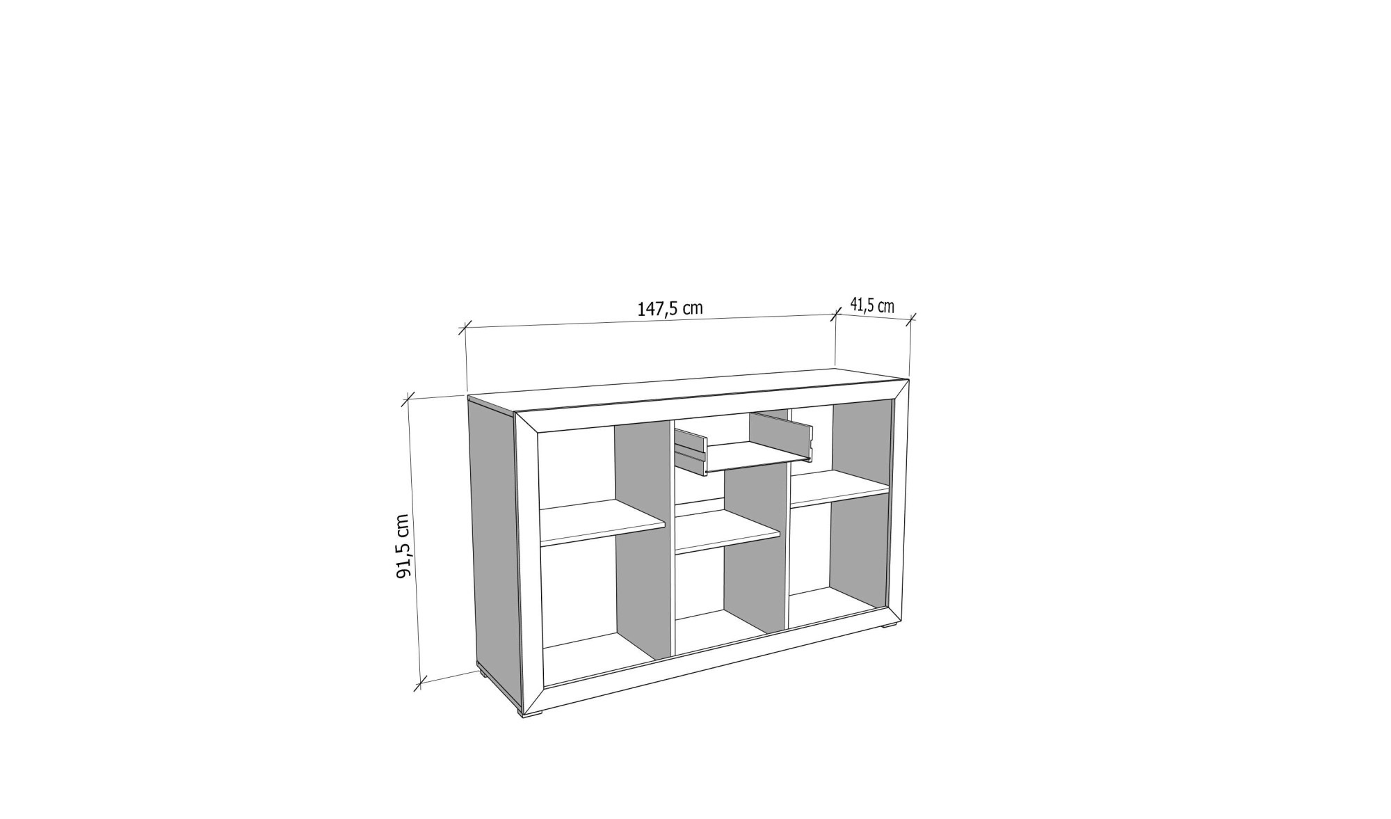 Home affaire Sideboard »Warwick Kombikommode, Schrank, Schubladenkommode« Modernes Sideboard: Kaschmir, 3 Türen & 1 Schublade, Heißfolienprägung