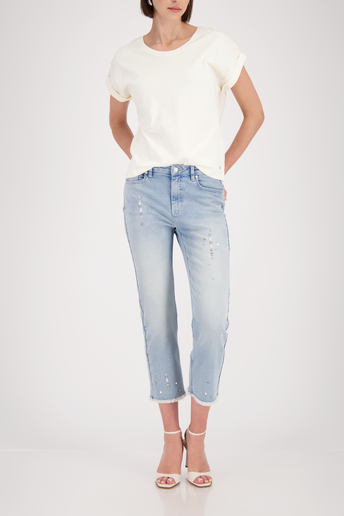 Monari T-Shirt »Shirt Basic Pima« Regular fit mit Rückenfalte