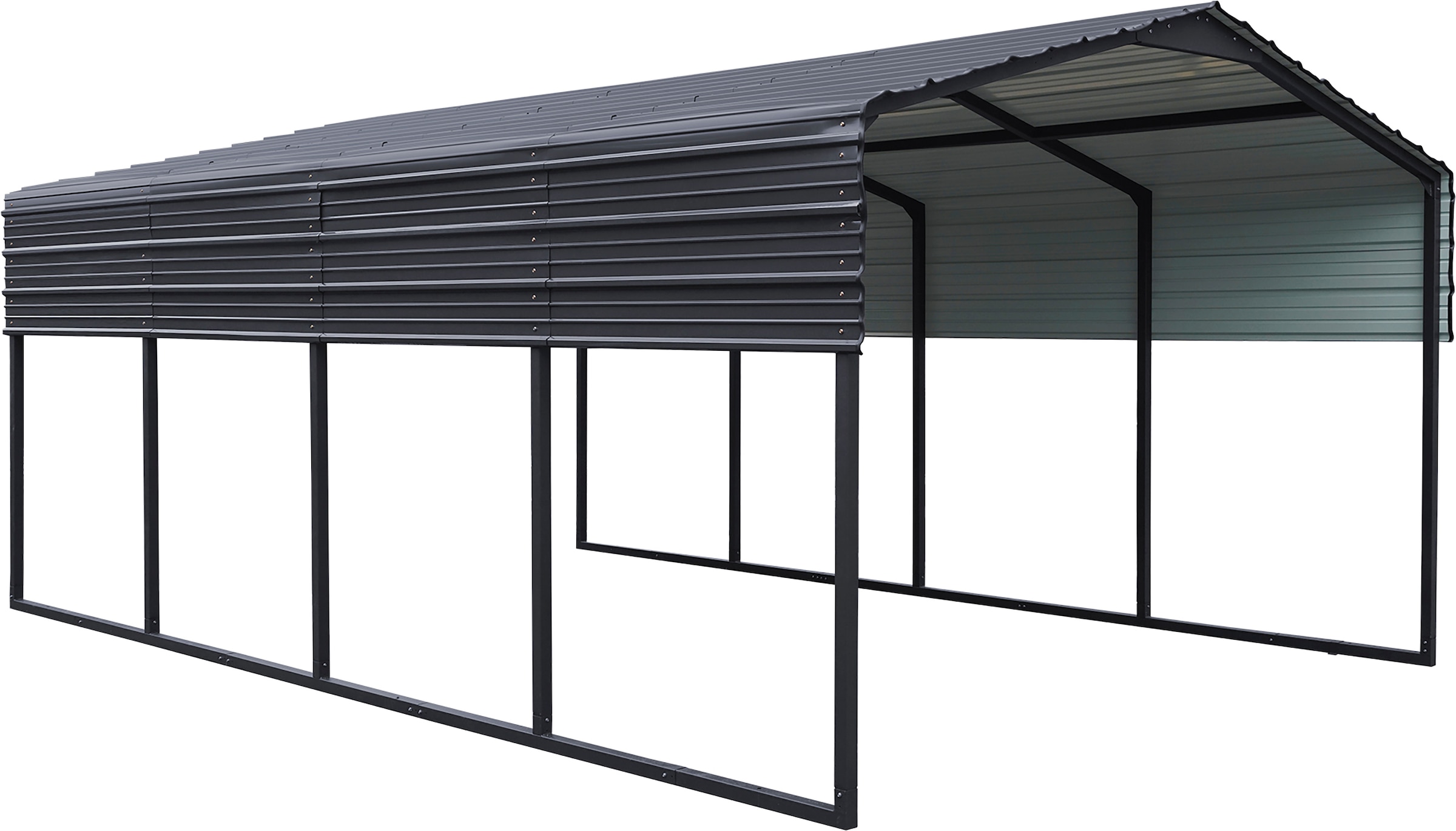 WESTMANN Einzelcarport »Kopenhagen M Grau« Stahl Grau wetterfeste Konstruktion durch pulverbeschichtete Oberfläche