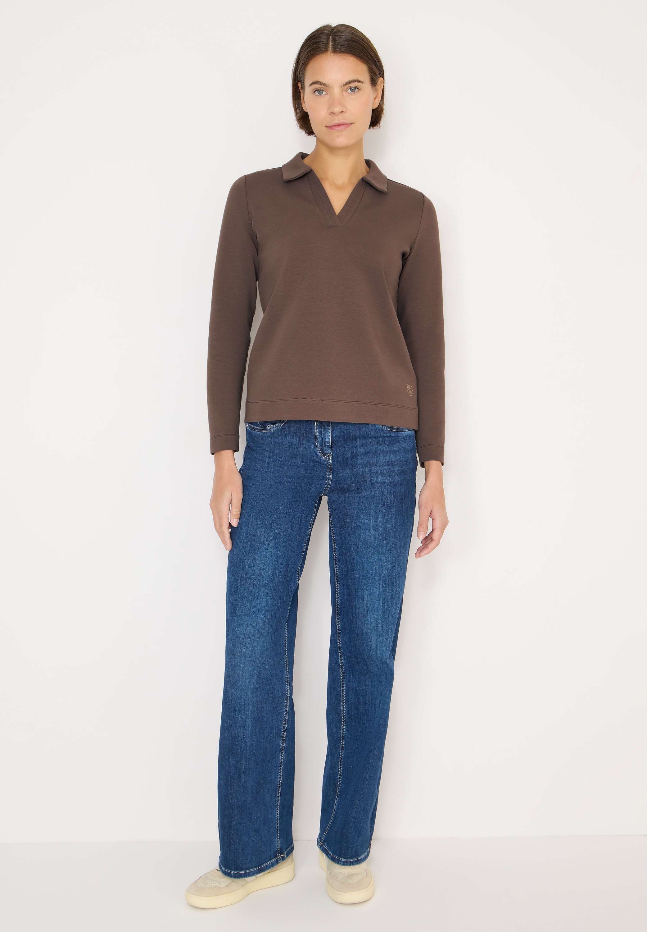 Cecil Langarmshirt aus Baumwolle mit Stretchante