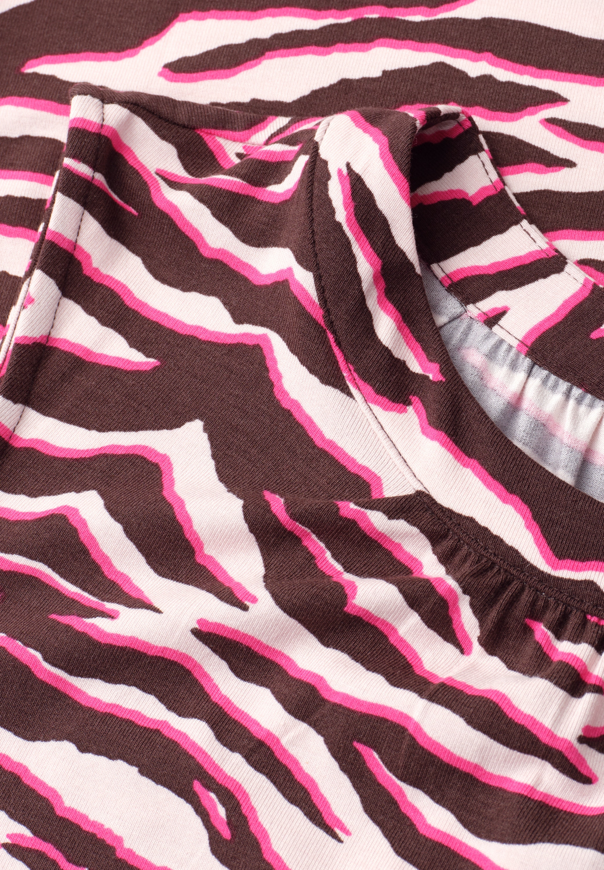 STREET ONE Shirttop Sommershirt mit Zebra-Print