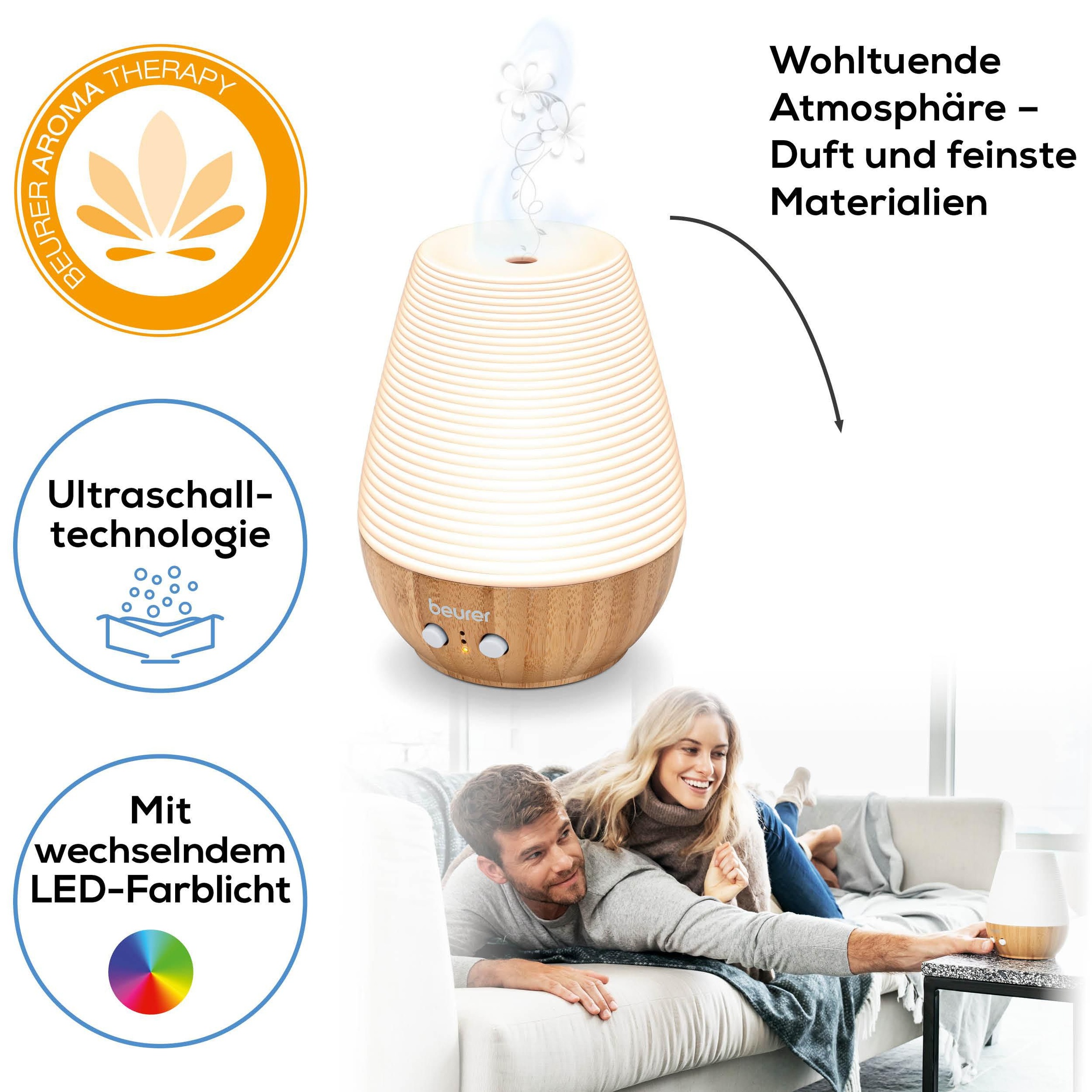 BEURER Diffuser "LA 40, feine Zerstäubung von Aroma und Düften" 0,18 l Wass günstig online kaufen