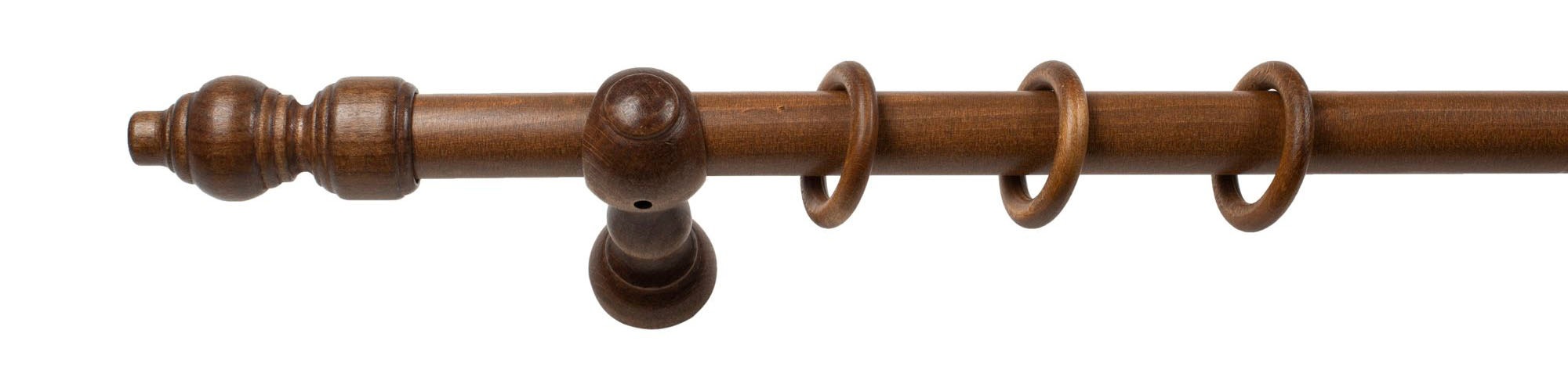 Thumbnail - SN DECO GROUP Gardinenstange "Filigrano" 1 läufig-läufig Fixmaß 28 mm, Holz, verschiedene Längen und Farben, Komplettset