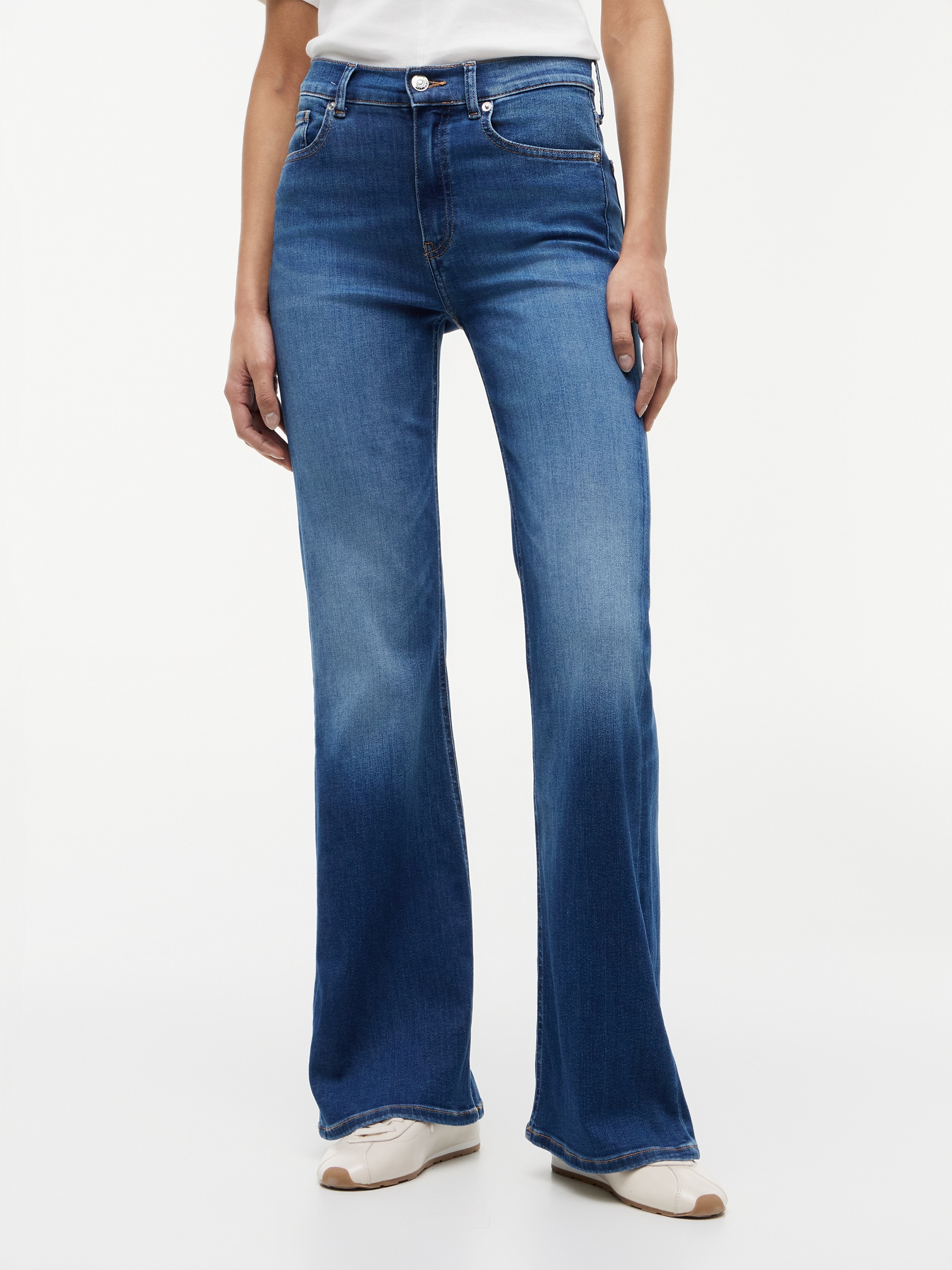Tommy Hilfiger "FLARE KATY RW" Baumwollmischung, Stretch, in ausgestellter Form