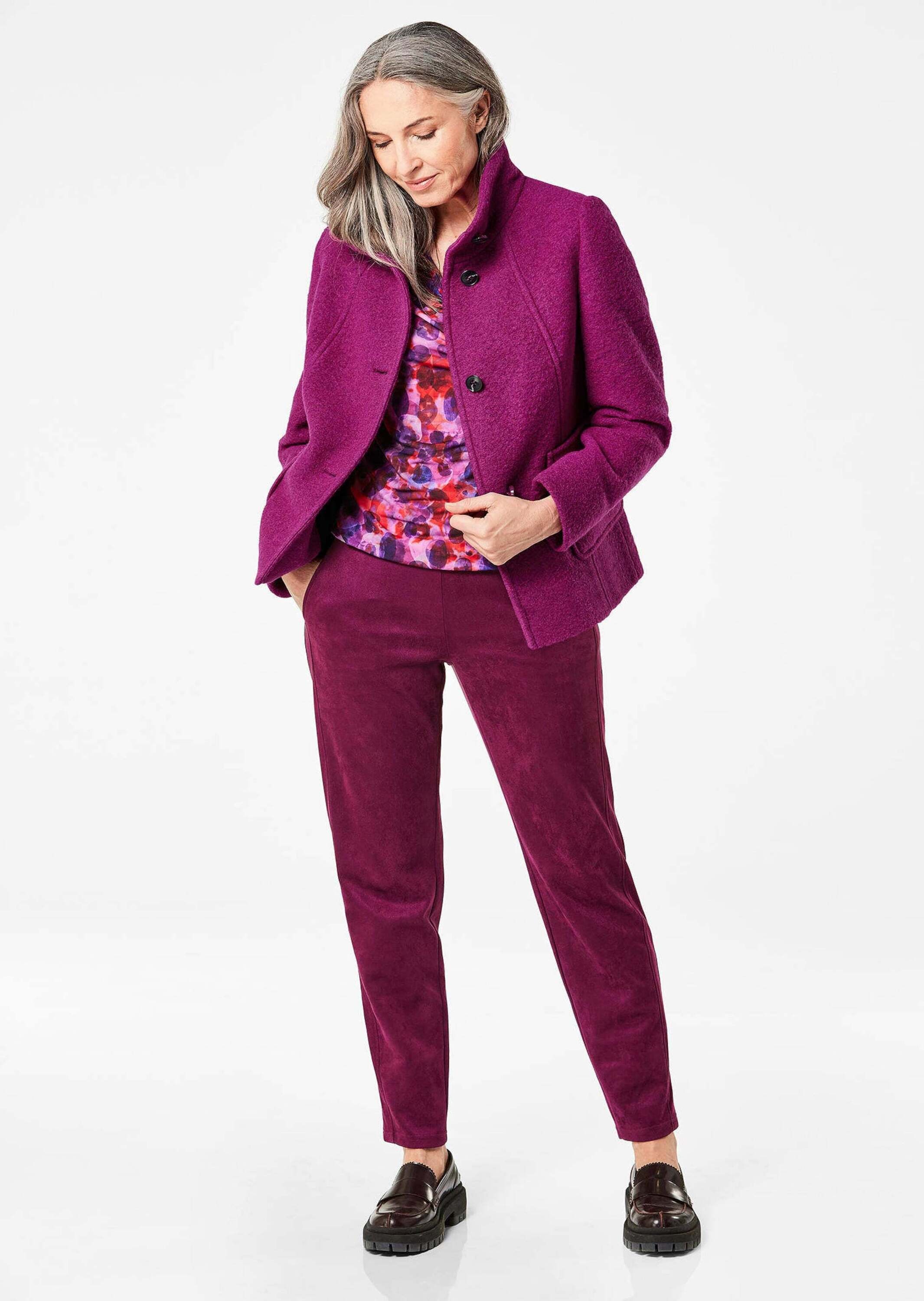 GOLDNER Wolljacke »Kurzgröße Wollmix Jacke mit Stehkragen«