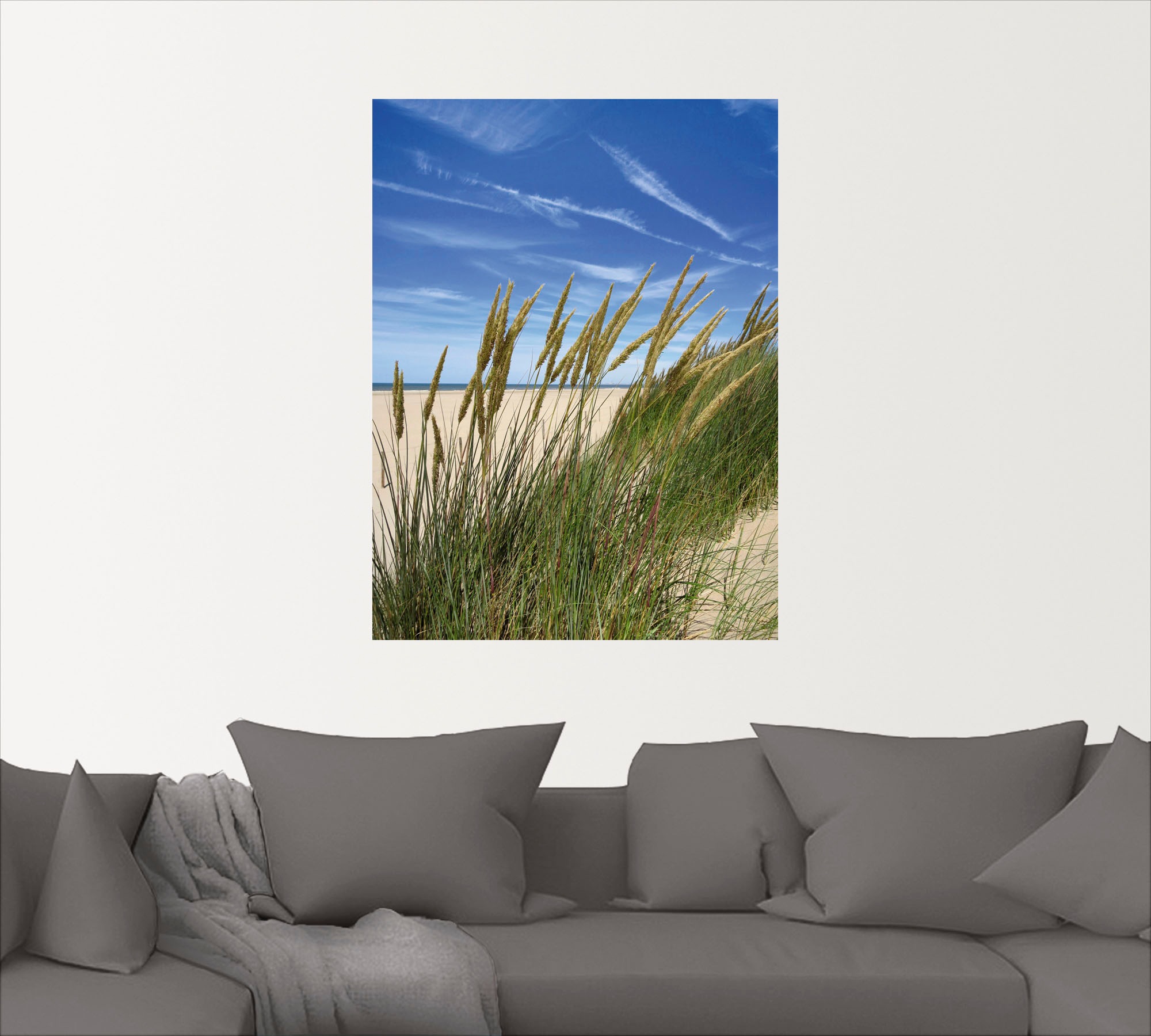 Artland Wandbild »Blühendes Strandgras«, Strand, (1 St.), als Leinwandbild, Wandaufkleber in verschied. Größen
