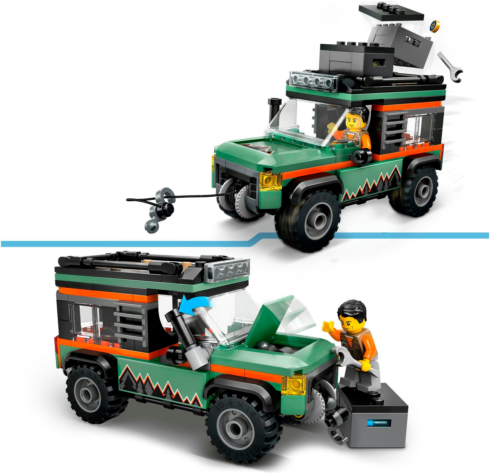 LEGO® Konstruktionsspielsteine »Offroad Geländewagen (60447), LEGO City«, (221 St.), Made in Europe