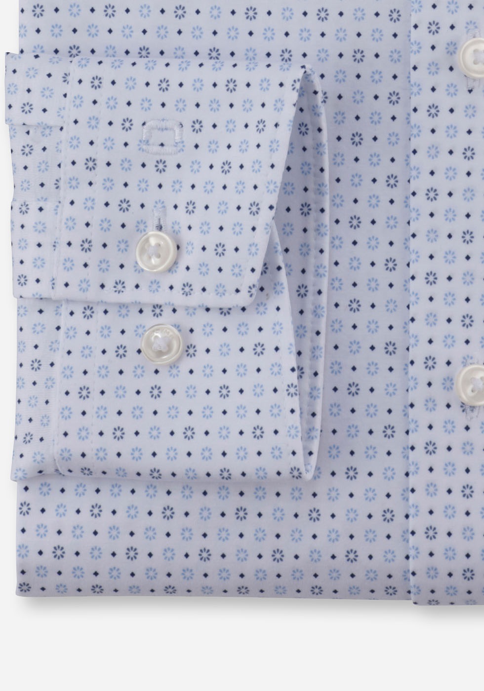 OLYMP Businesshemd »24/7 - Luxor modern fit - Jersey« mit Blüten-Minimal-Dessin